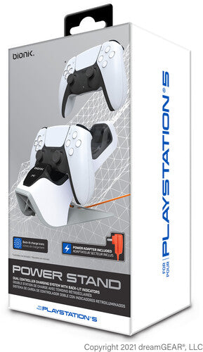 Bionik Bnk-9067 Ps5 Power Stand Controller Dock Wh - Bionik Bnk-9067 Ps5 Power Stand Controller Dock Wh - Game Accessories