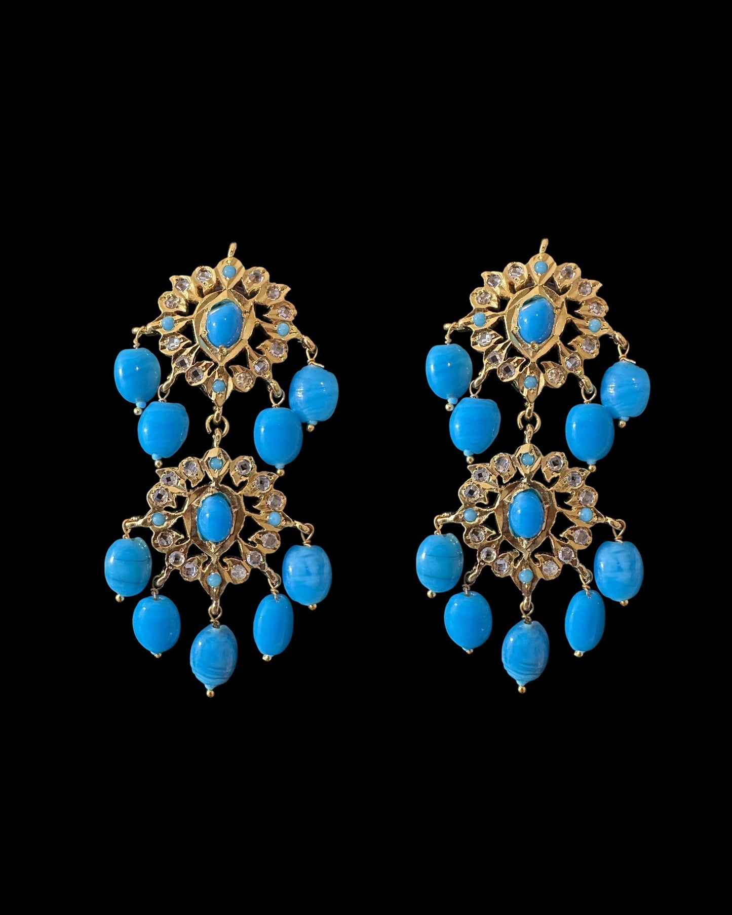 PS527 Neelam freshwater pearl pendant set - turquoise ( READY TO SHIP )
