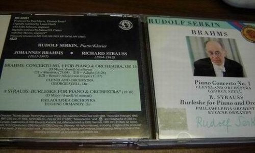 Brahms / Cleveland Orch / Szell/ Serkin - Piano Cto No 1 / S - Music CD