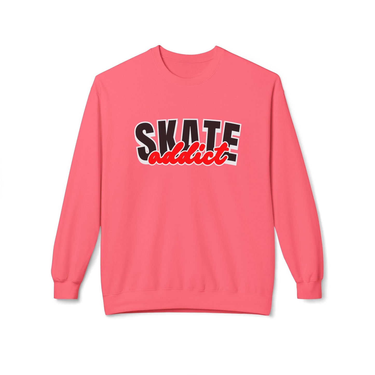 Skate Addict Unisex Fleece Crewneck Sweatshirt