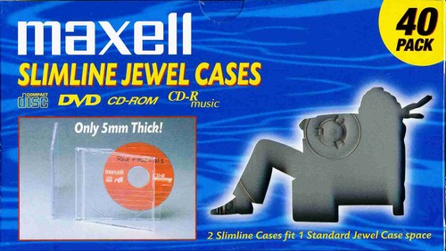 Maxell Cd-365 Slim Repl.jewel Boxes-clear-40pk - Maxell Cd-365 Slim Repl.jewel Boxes-clear-40pk - Misc Accessory