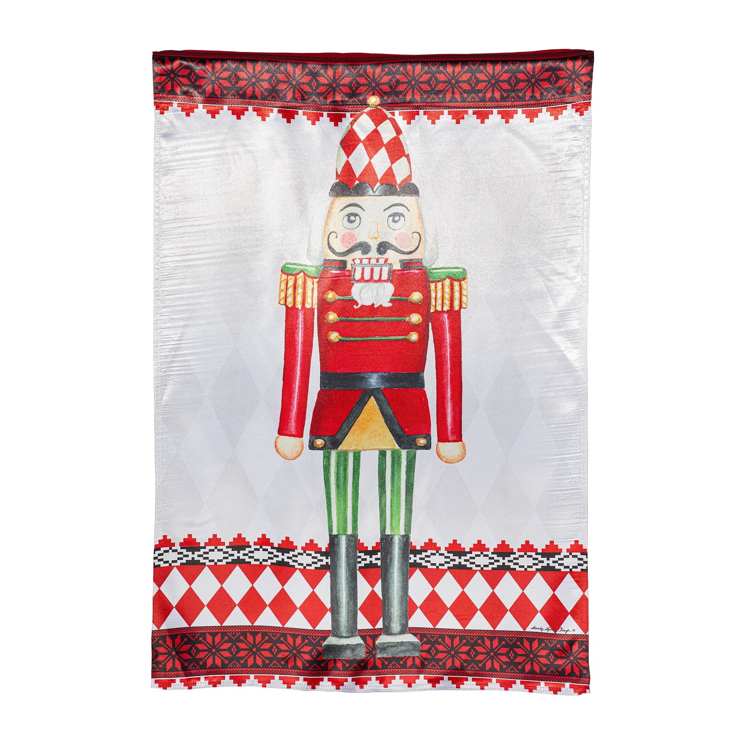 Christmas Nutcracker Lustre House Flag
