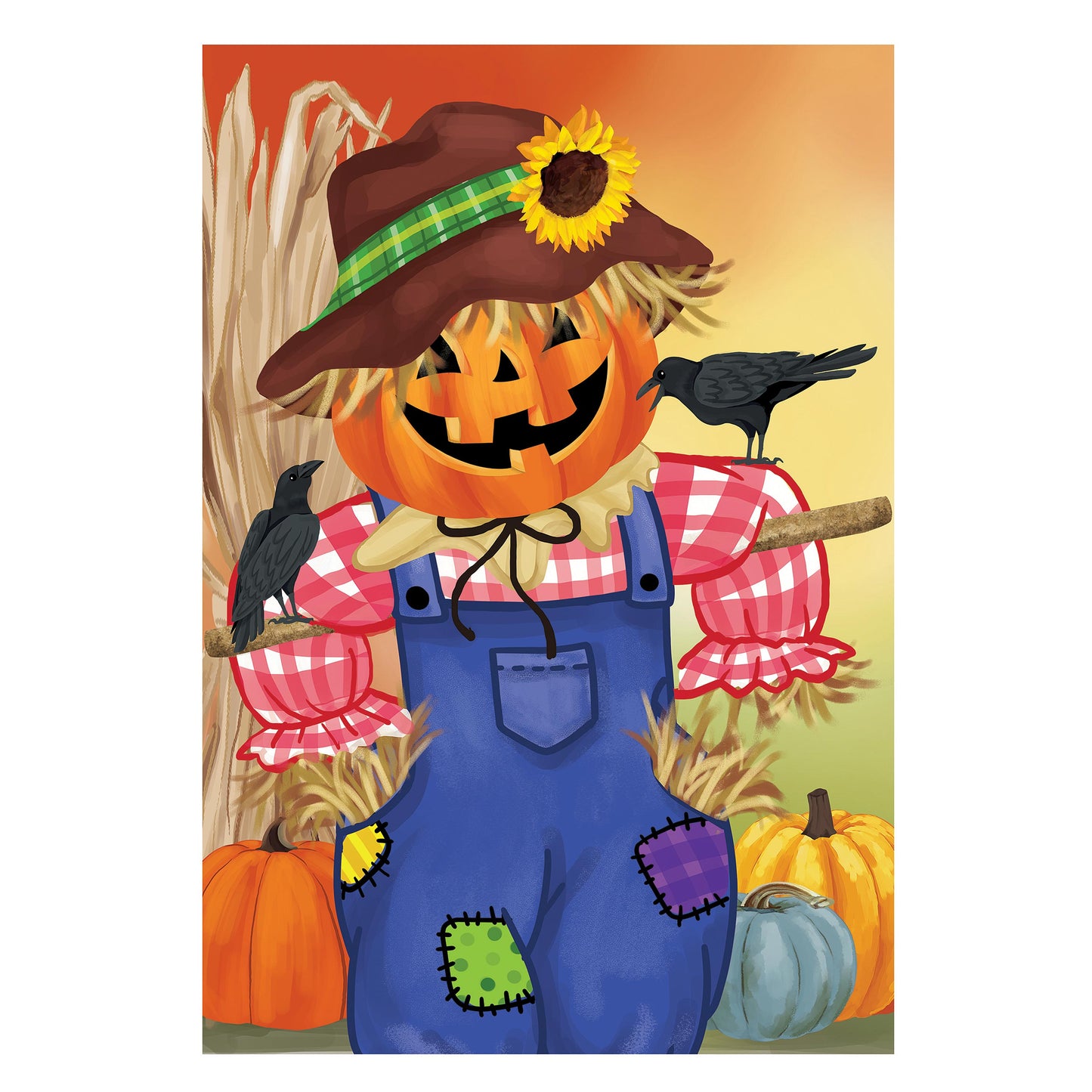 Jack The Scarecrow Burlap House Flag