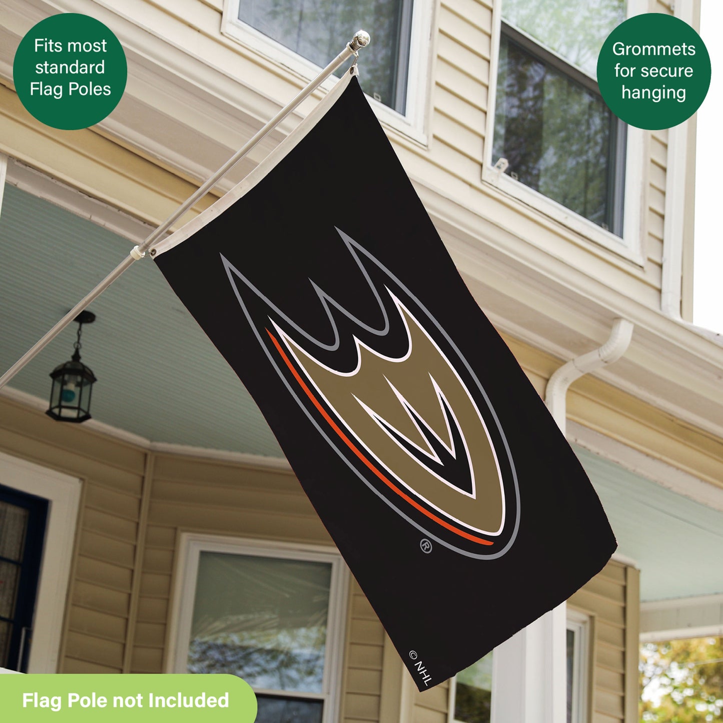 3'x5' Single Sided Flag w/ 2 Grommets, Anaheim Ducks