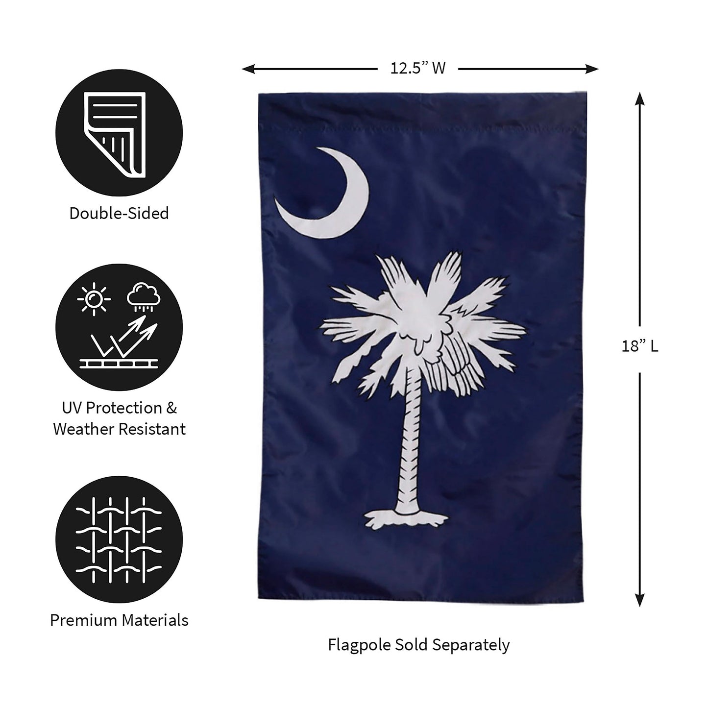 South Carolina Garden Applique Flag