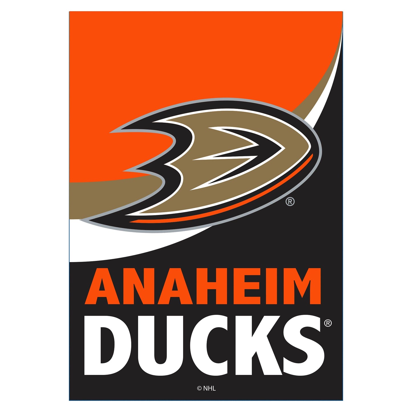 Anaheim Ducks Burlap Flag House Size