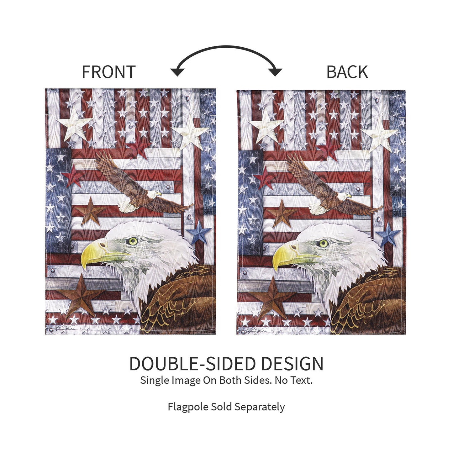 Eagle Moire Garden Flag