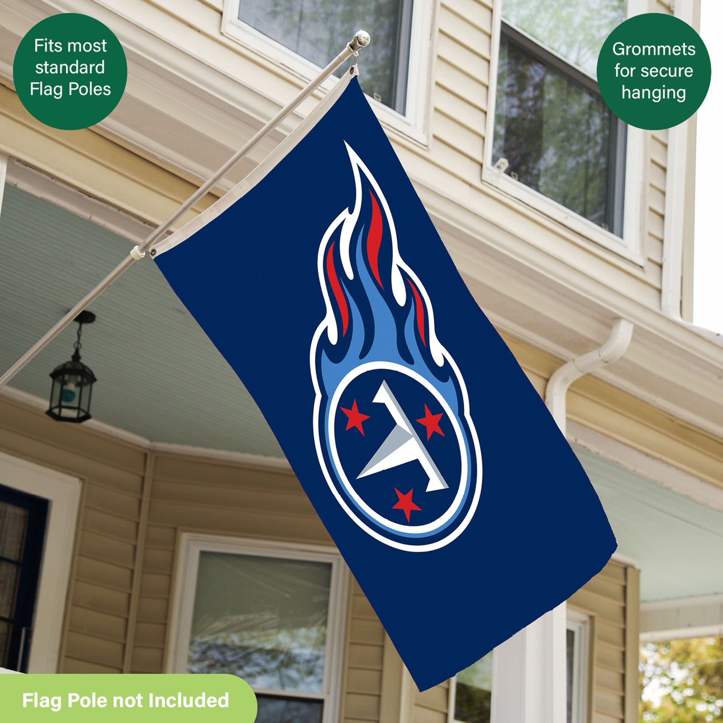 Tennessee Titans Single Sided Flag w/ 2 Grommets, 3'x5'