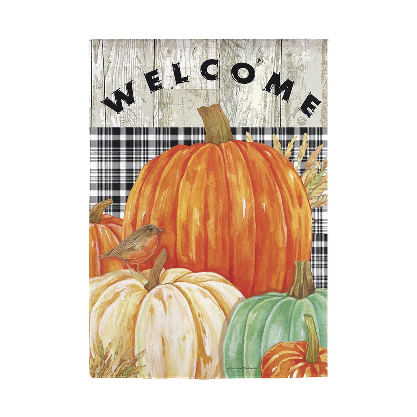 Fresh Pumpkins Garden Suede Flag