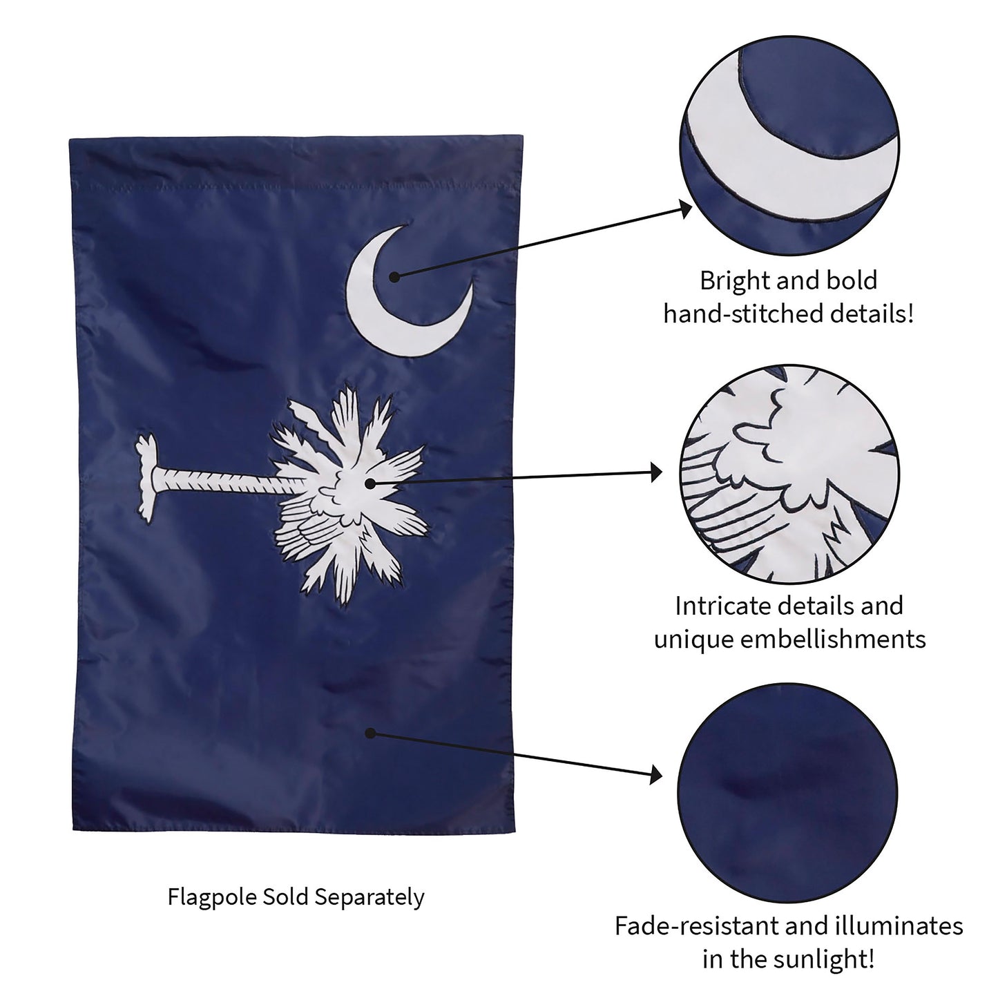 South Carolina House Applique Flag
