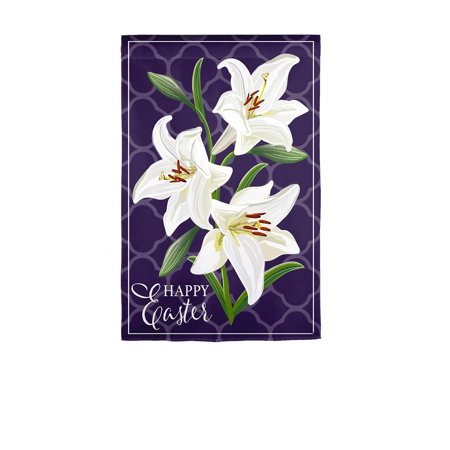 Easter Lily Applique House Flag