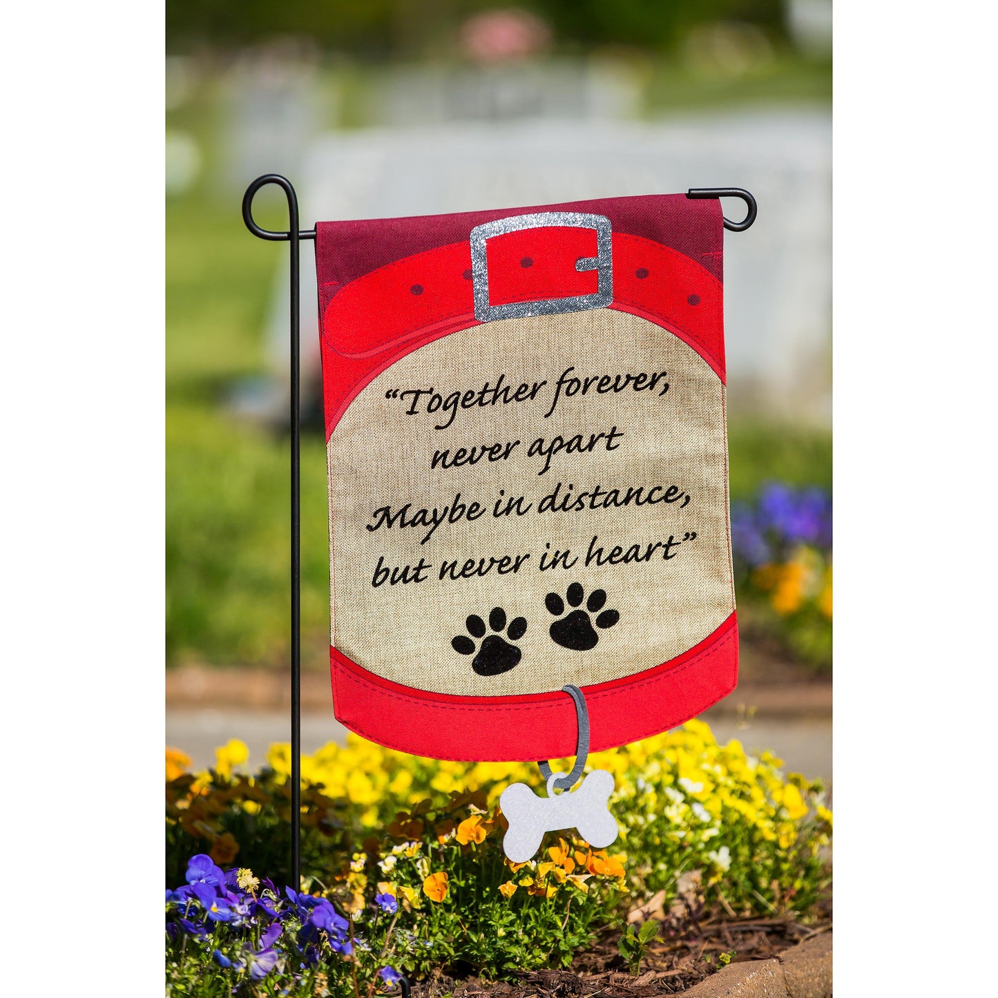 Pet Memorial Garden Burlap Flag