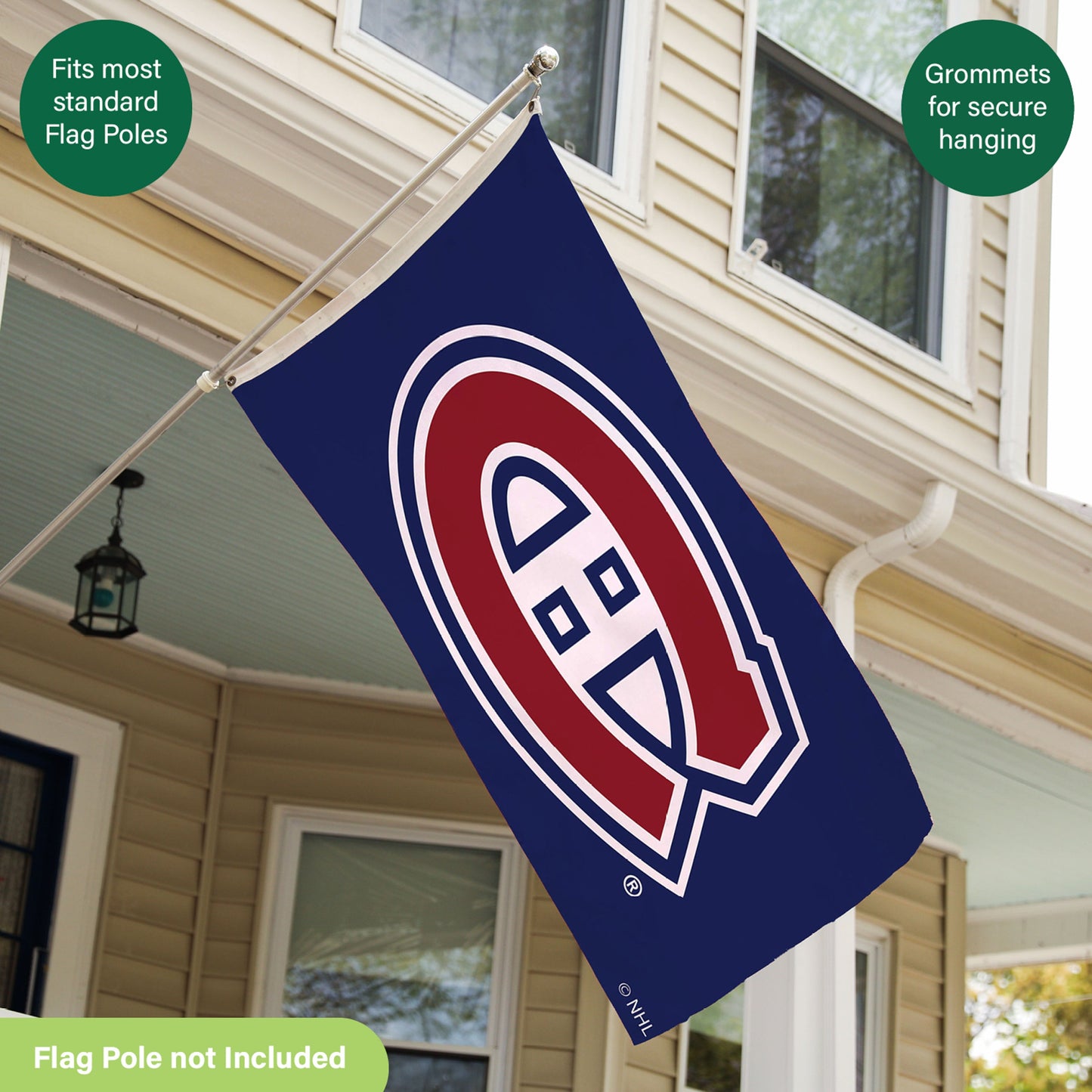 Montreal Canadiens Single Sided Flag with 2 Grommets, 3'x5'
