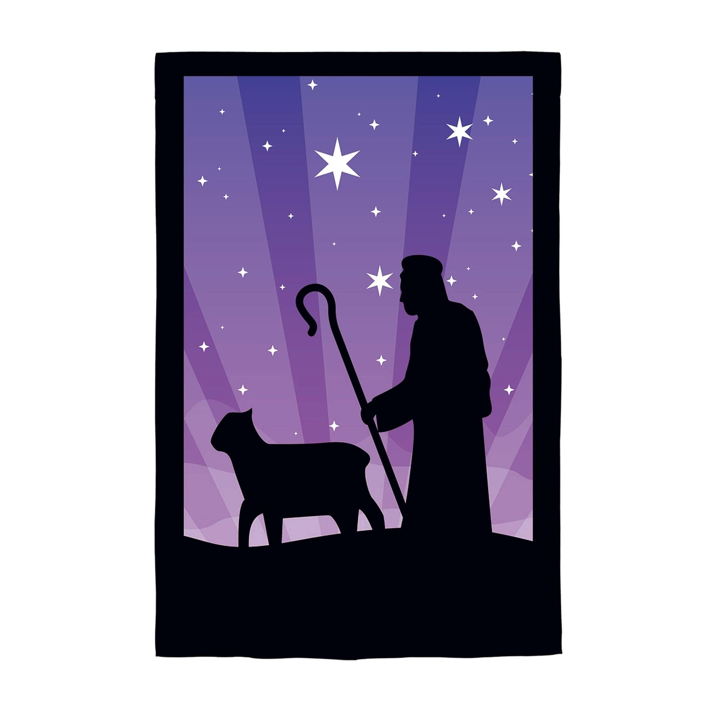 Nativity Reversible Lustre House Flag