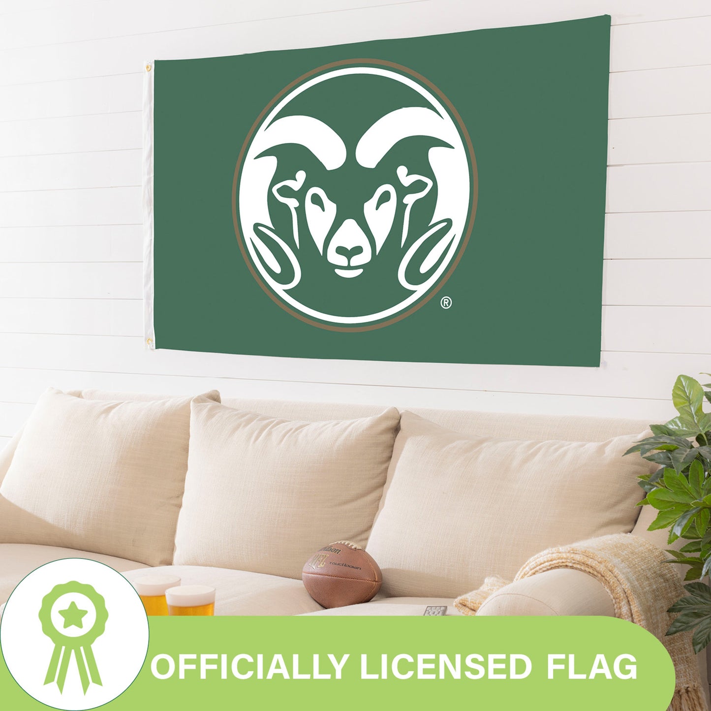 Colorado State Single Sided Flag w/ 2 Grommets, 3'x5'