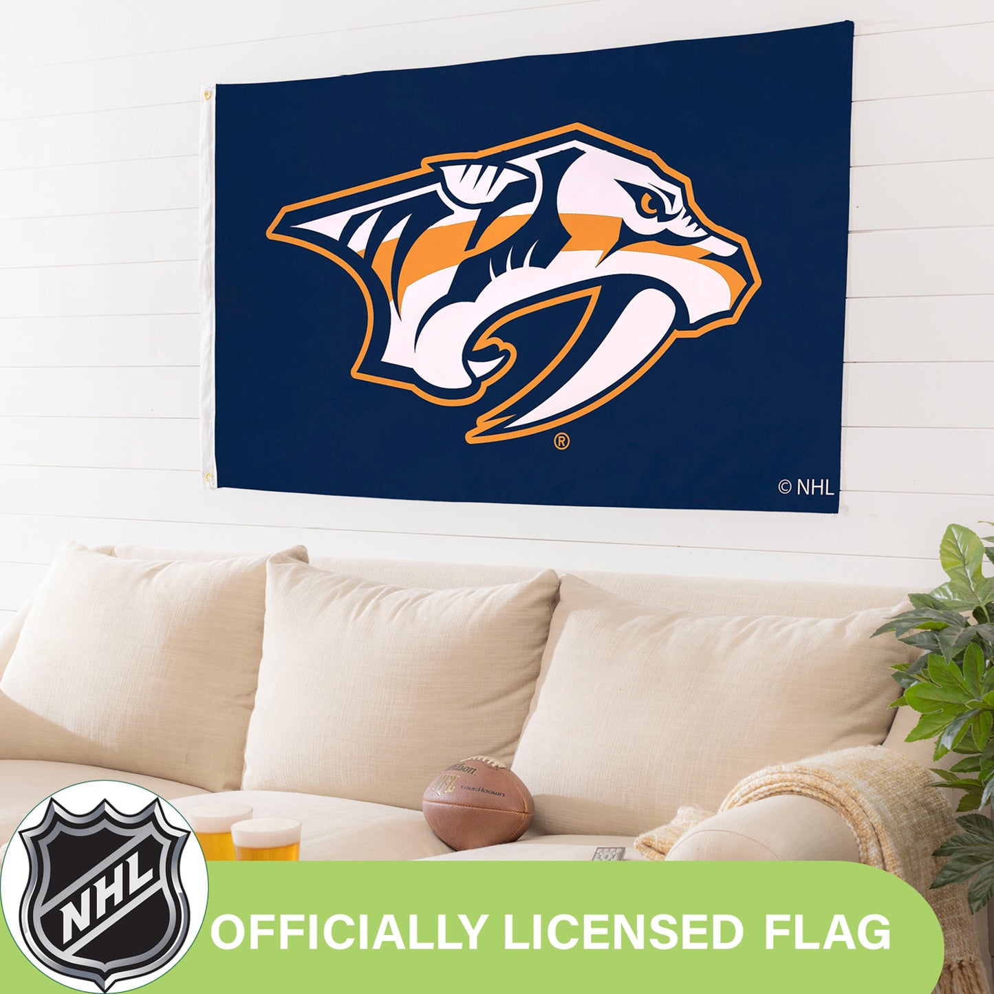 3'x5' Single Sided Flag w/ 2 Grommets, Nashville Predators