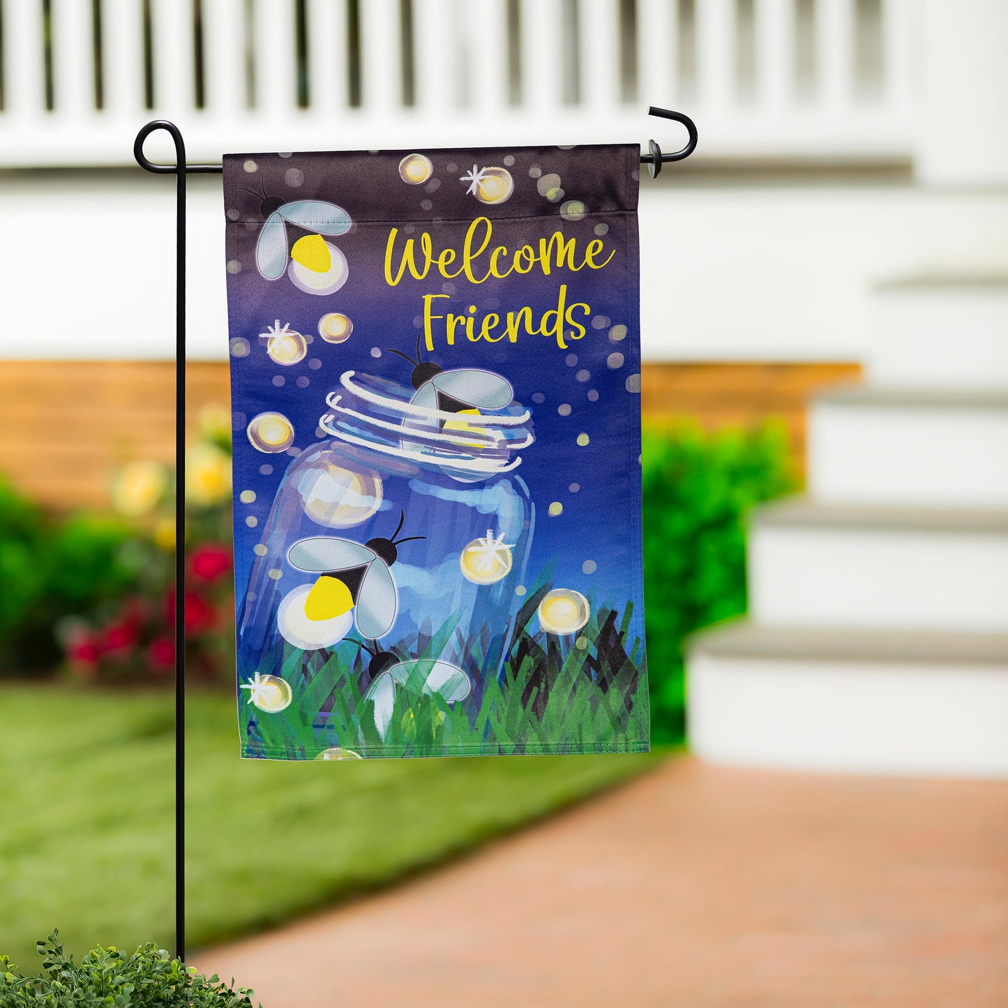 Firefly Jar Suede Garden Flag
