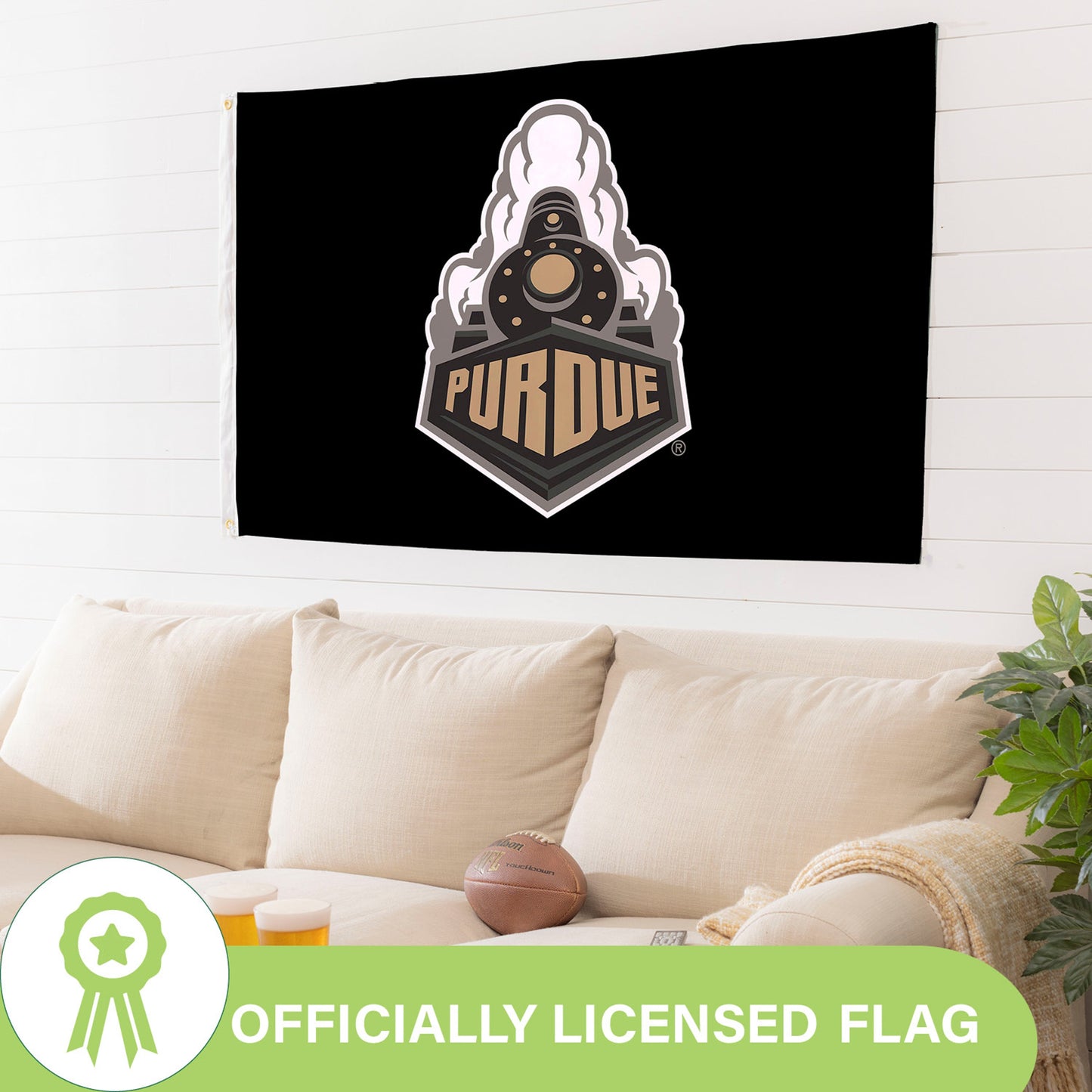 Purdue University Single Sided Flag w/ 2 Grommets, 3'x5'