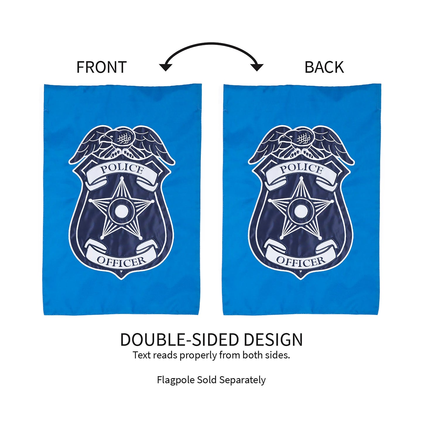 Police Department Garden Applique Flag