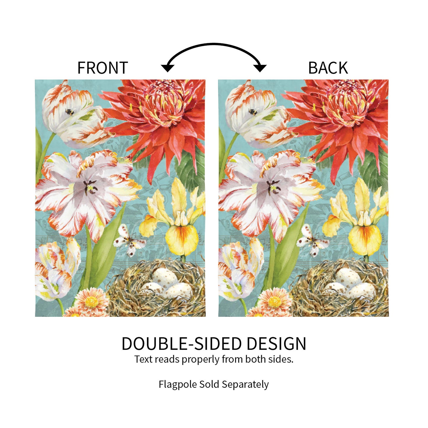 Fleur Nest House Suede Flag