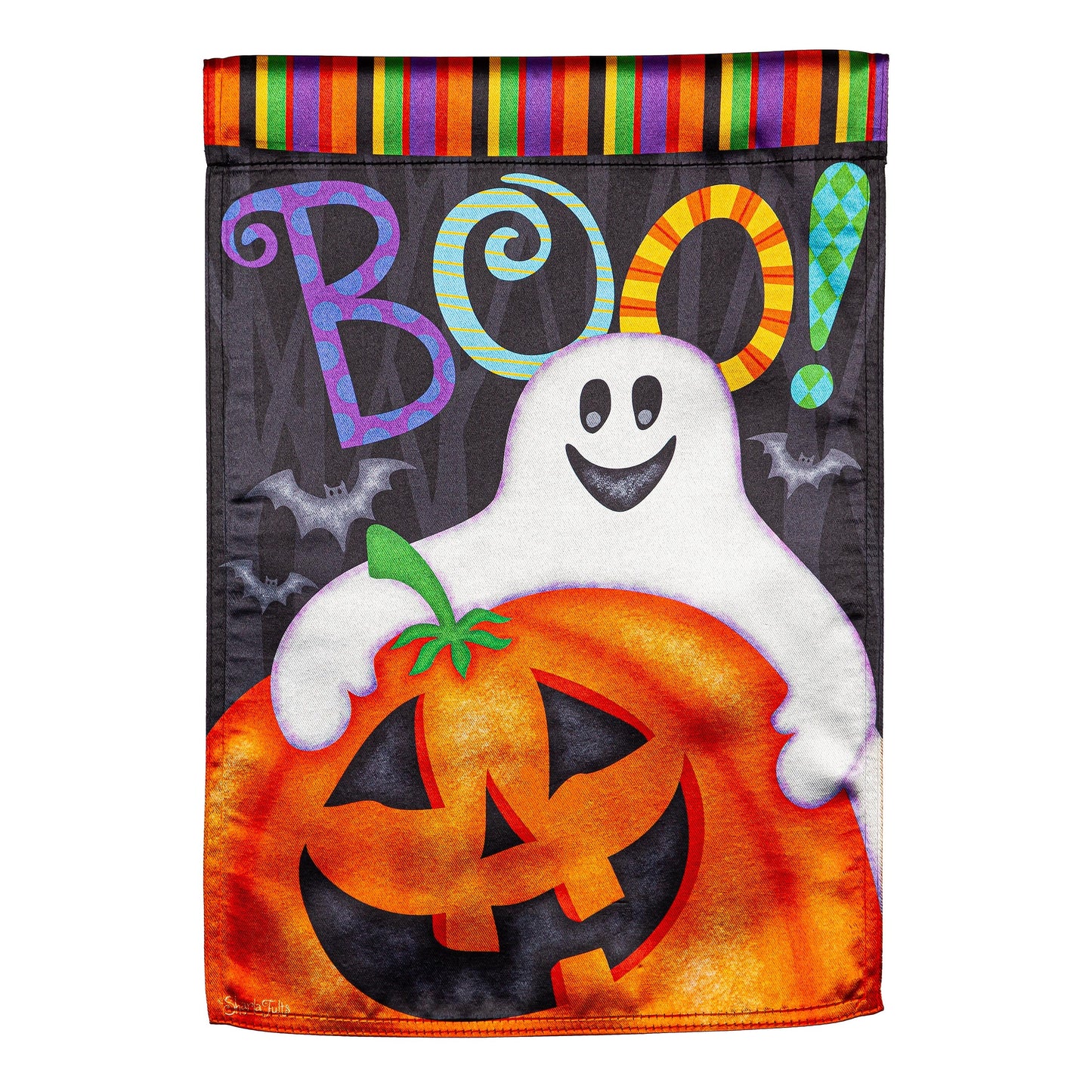 Halloween Friends Garden Lustre Flag