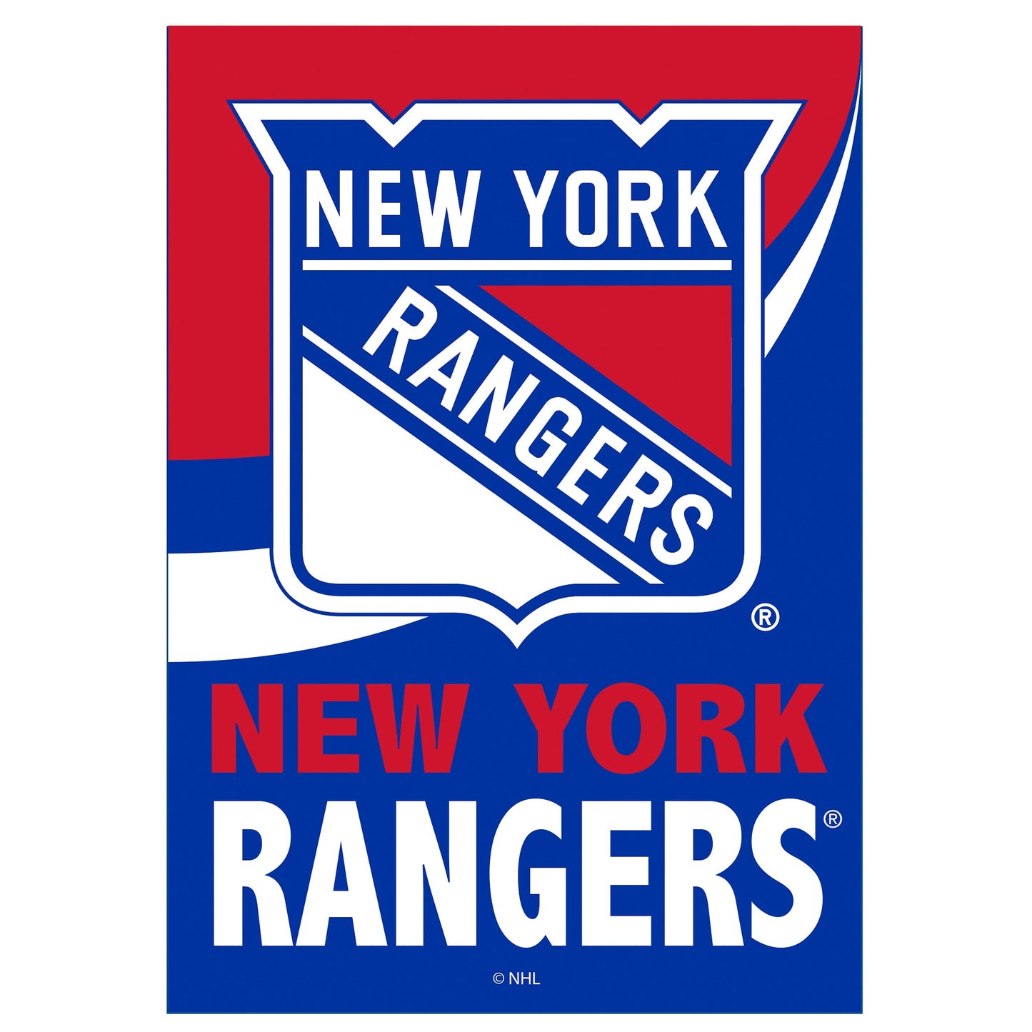 New York Rangers Burlap Flag House Size