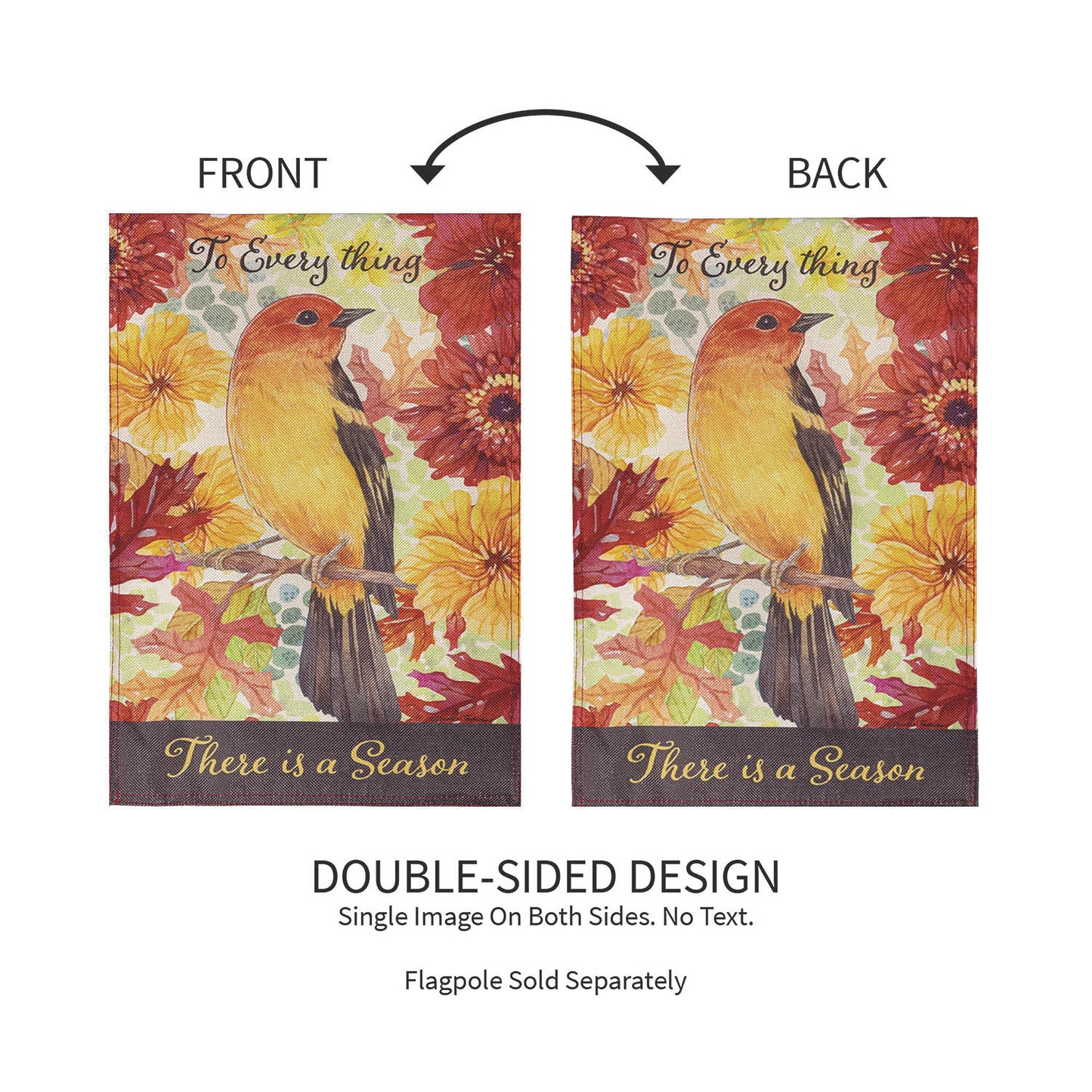 Changing Seasons Bird Burlap Garden Flag