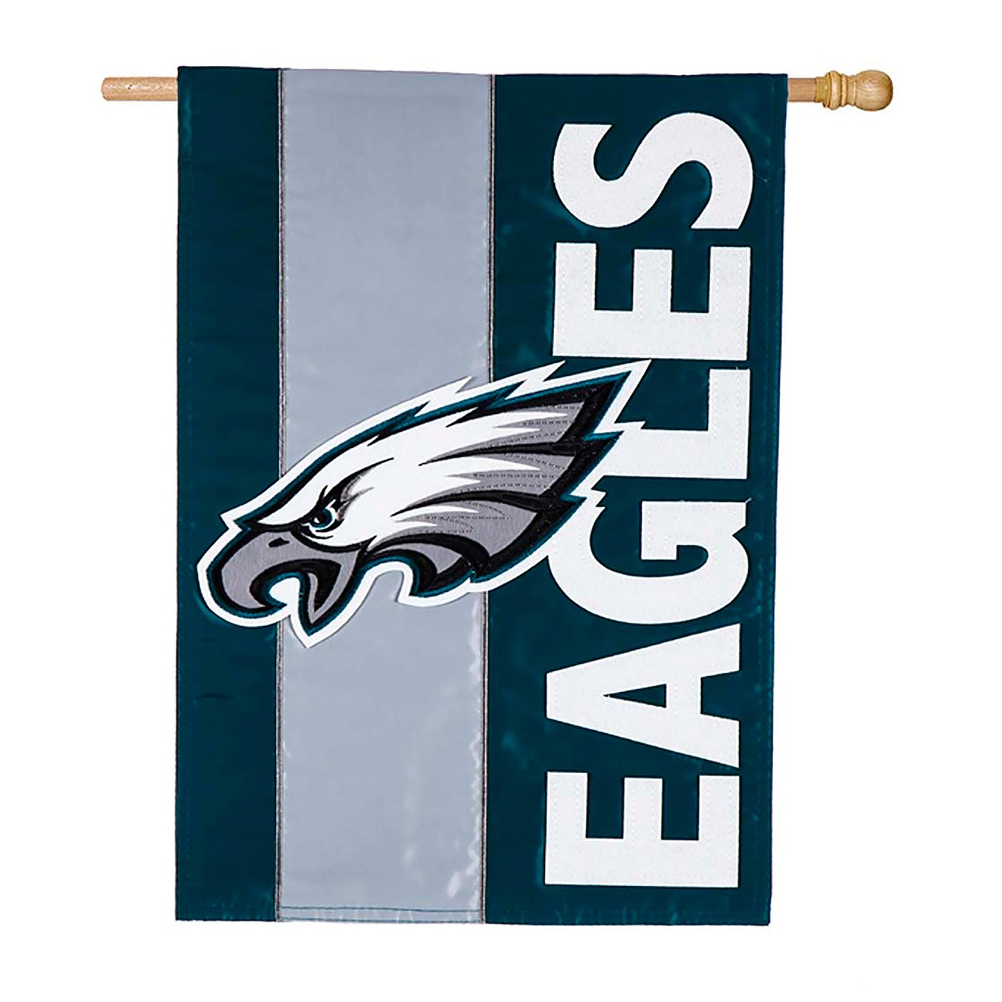 Double-Sided Embellished NFL Team Pride Applique House Flag, Philadelphia Eagles