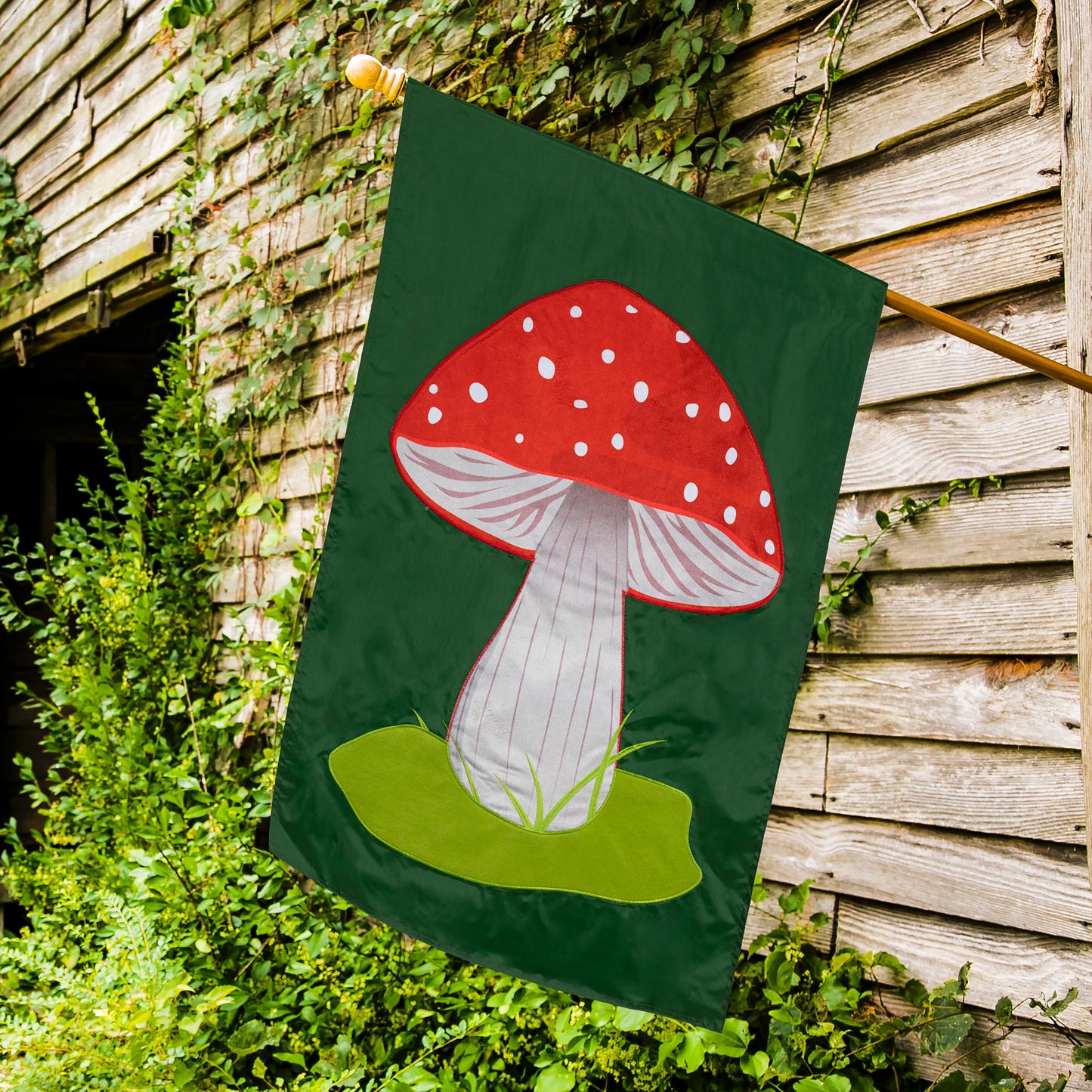 Mushroom Basic Applique House Flag