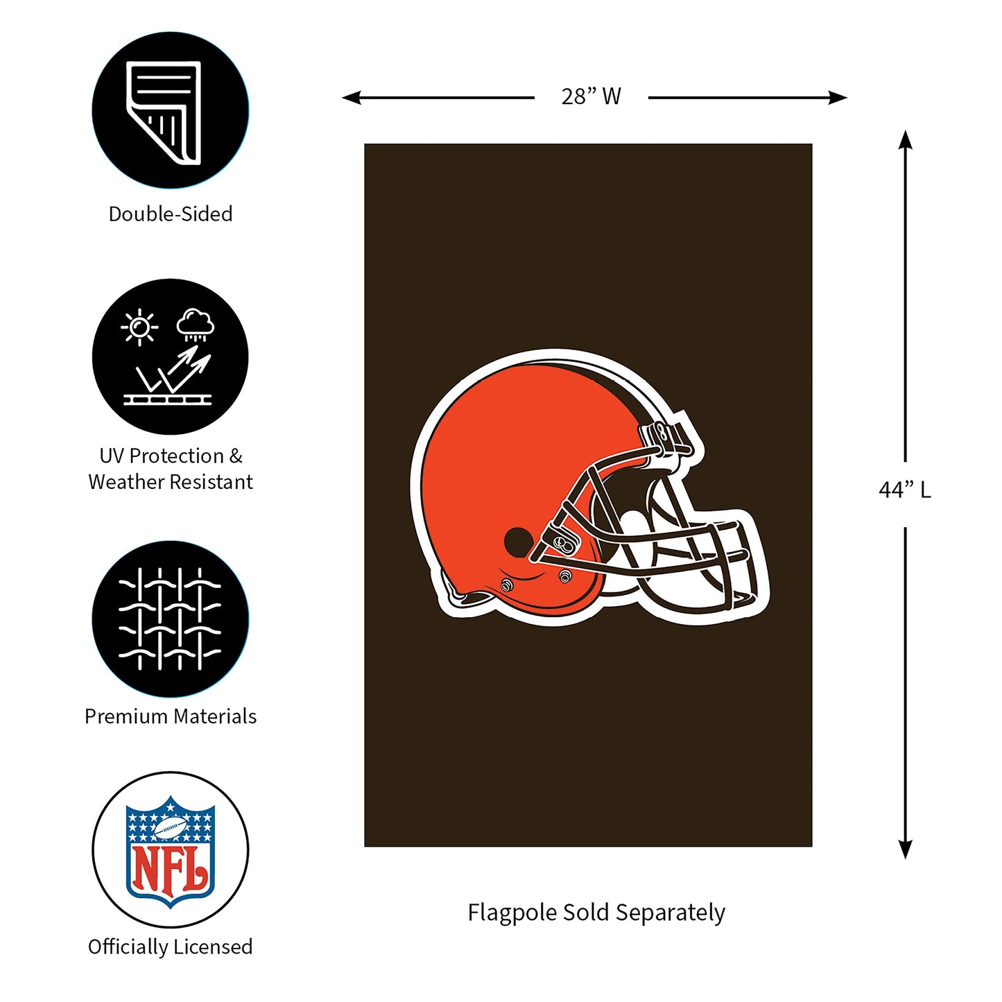 Applique Flag, Reg, Cleveland Browns