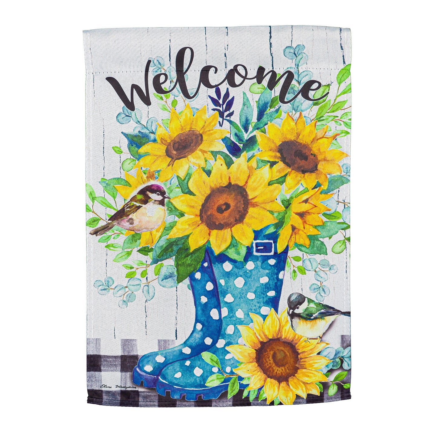 Garden Sunflowers Garden Suede Flag