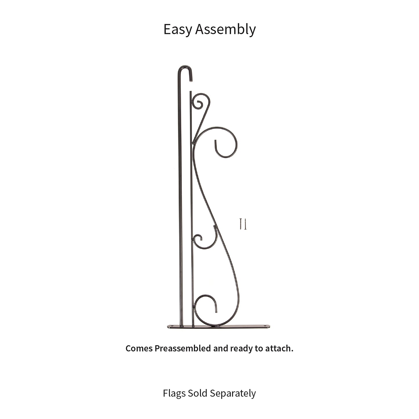 Swirl Wall-Mount House Flag Hanger