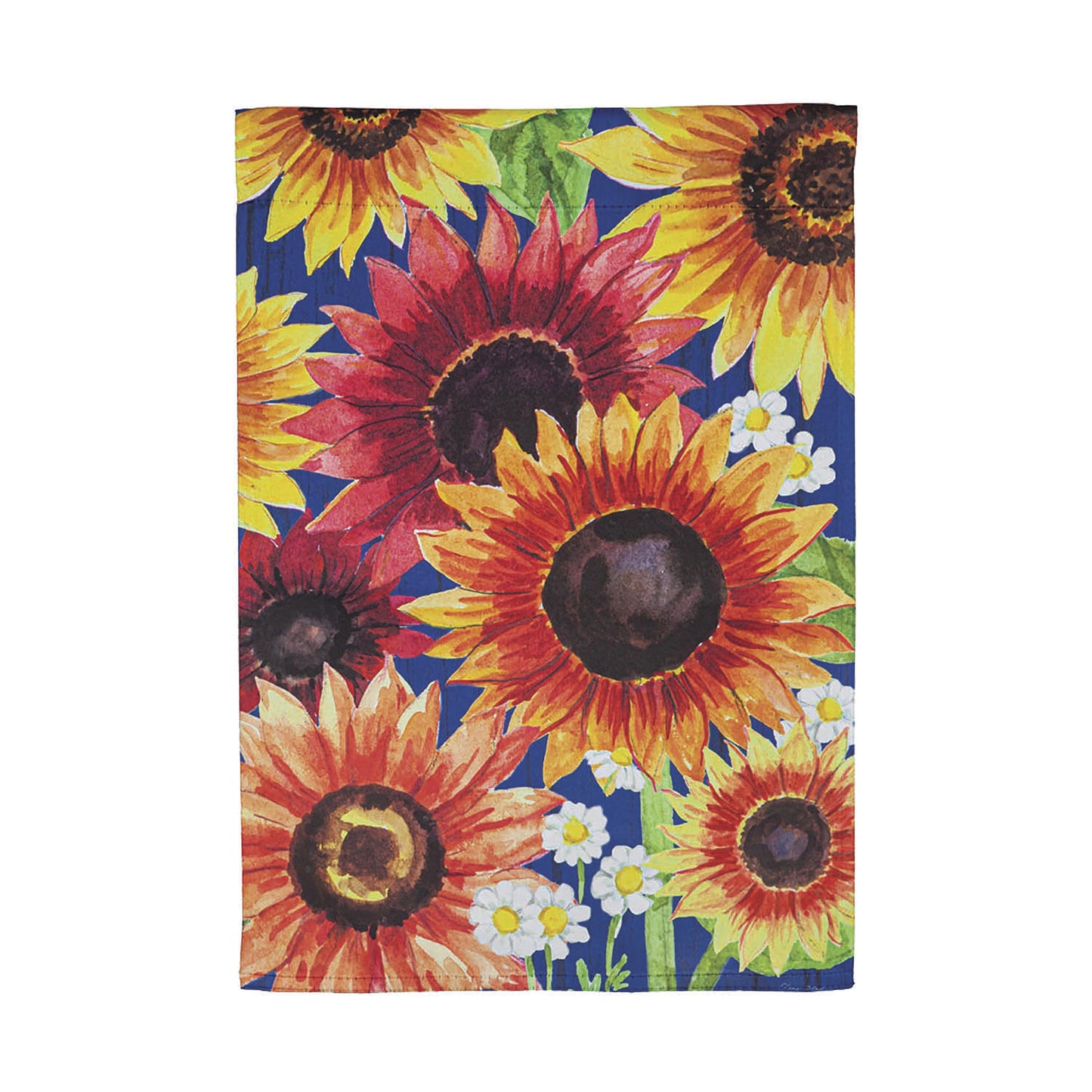 Multi-Color Fall Sunflowers Garden Suede Flag
