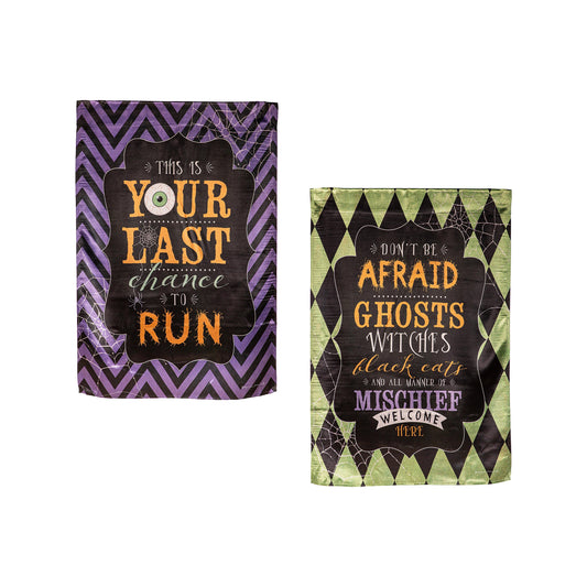 Don't Be Afraid Reversible Lustre House Flags