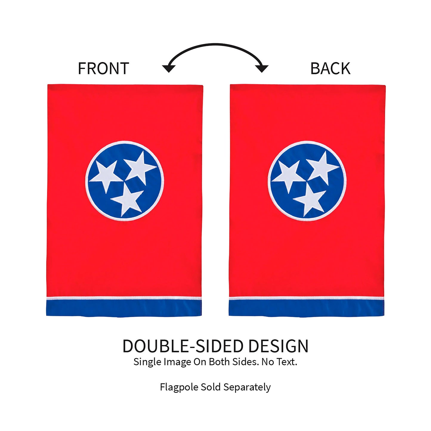 Tennessee State Flag Garden Applique Flag