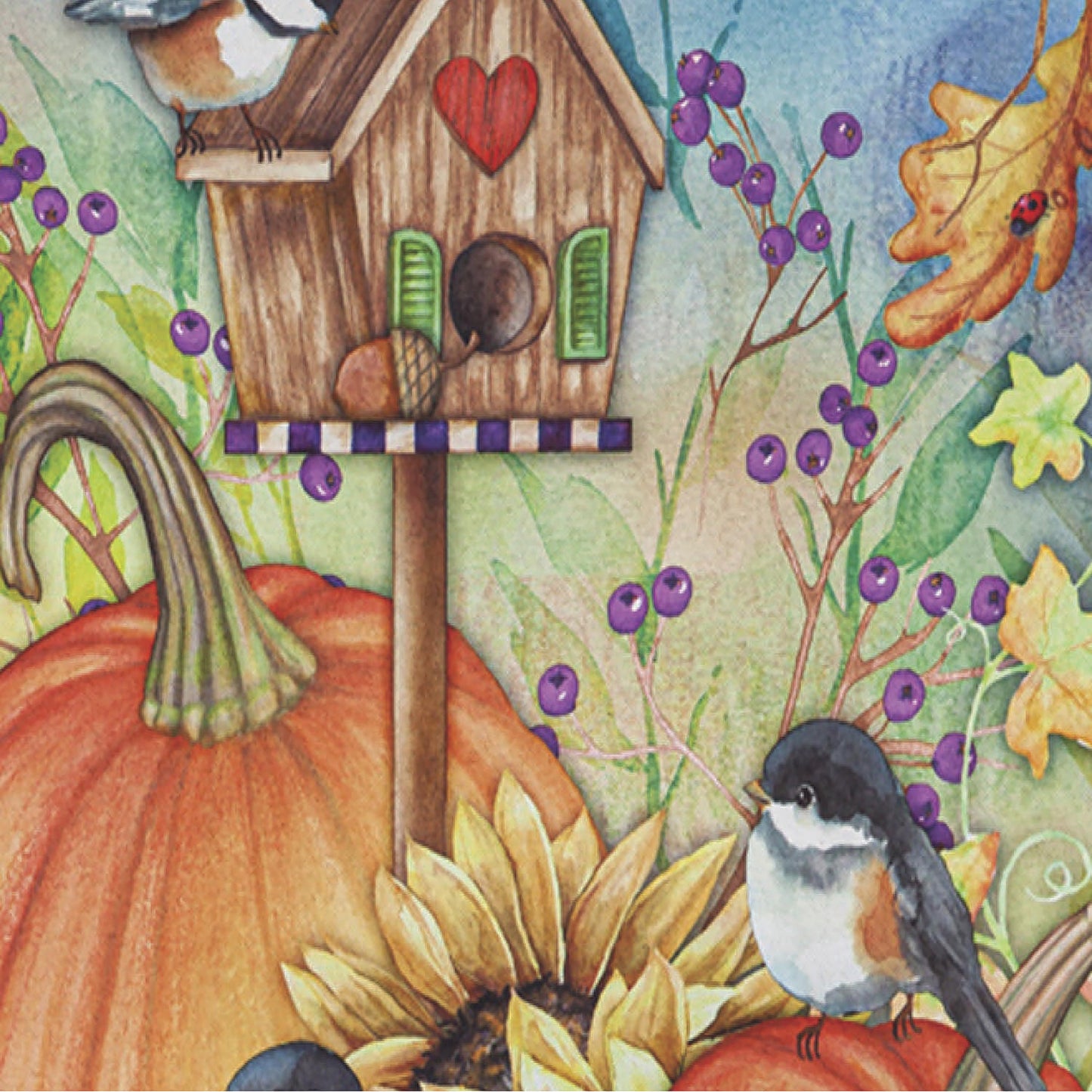 Autumn Greetings Garden Suede Flag