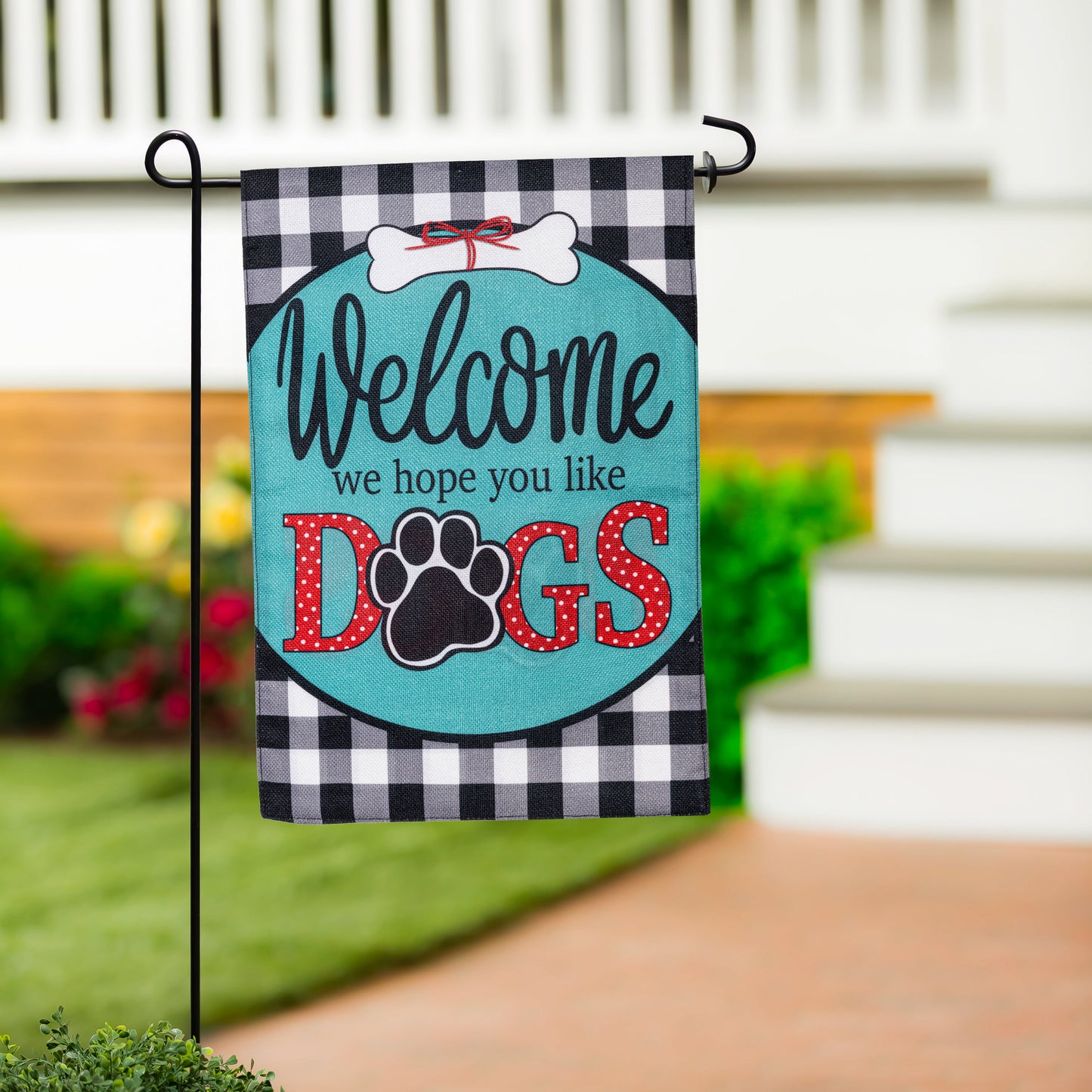 Hope You Like Dogs Garden Burlap Flag