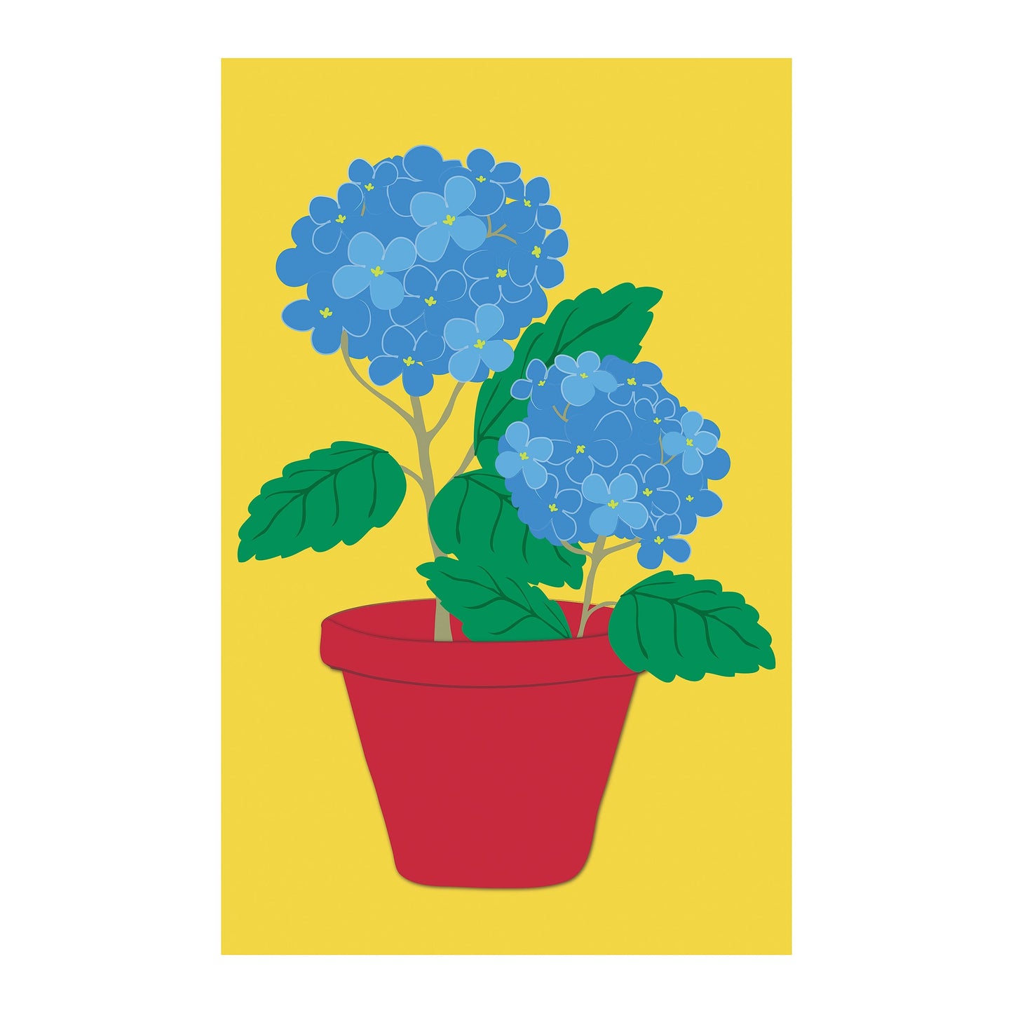 Hydrangea Basic Applique House Flag