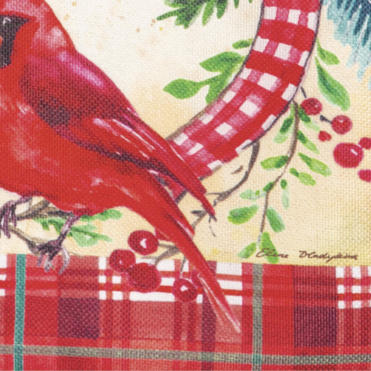 Cardinal Joy Burlap Garden Flag