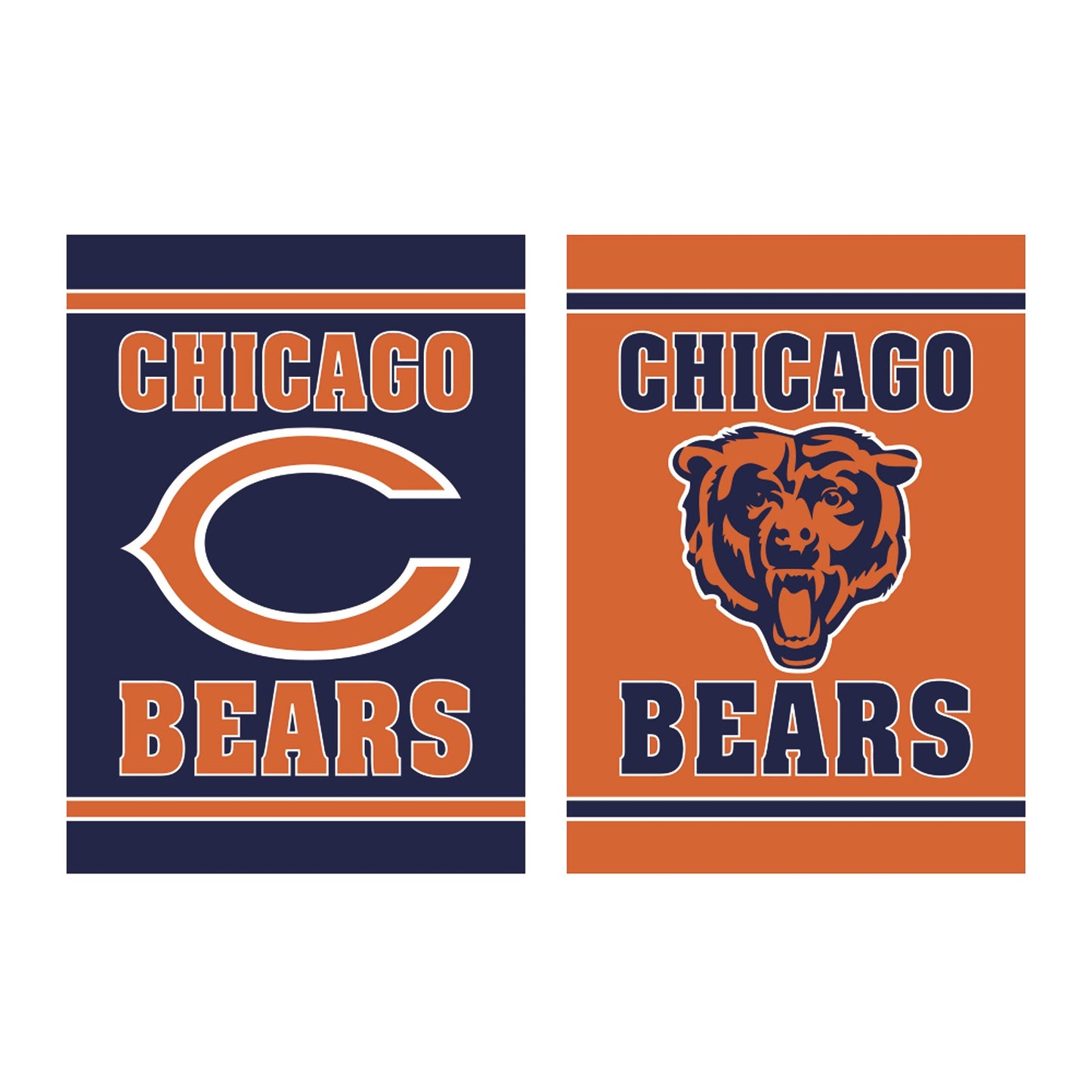 Embossed Suede Flag, House Size, Chicago Bears