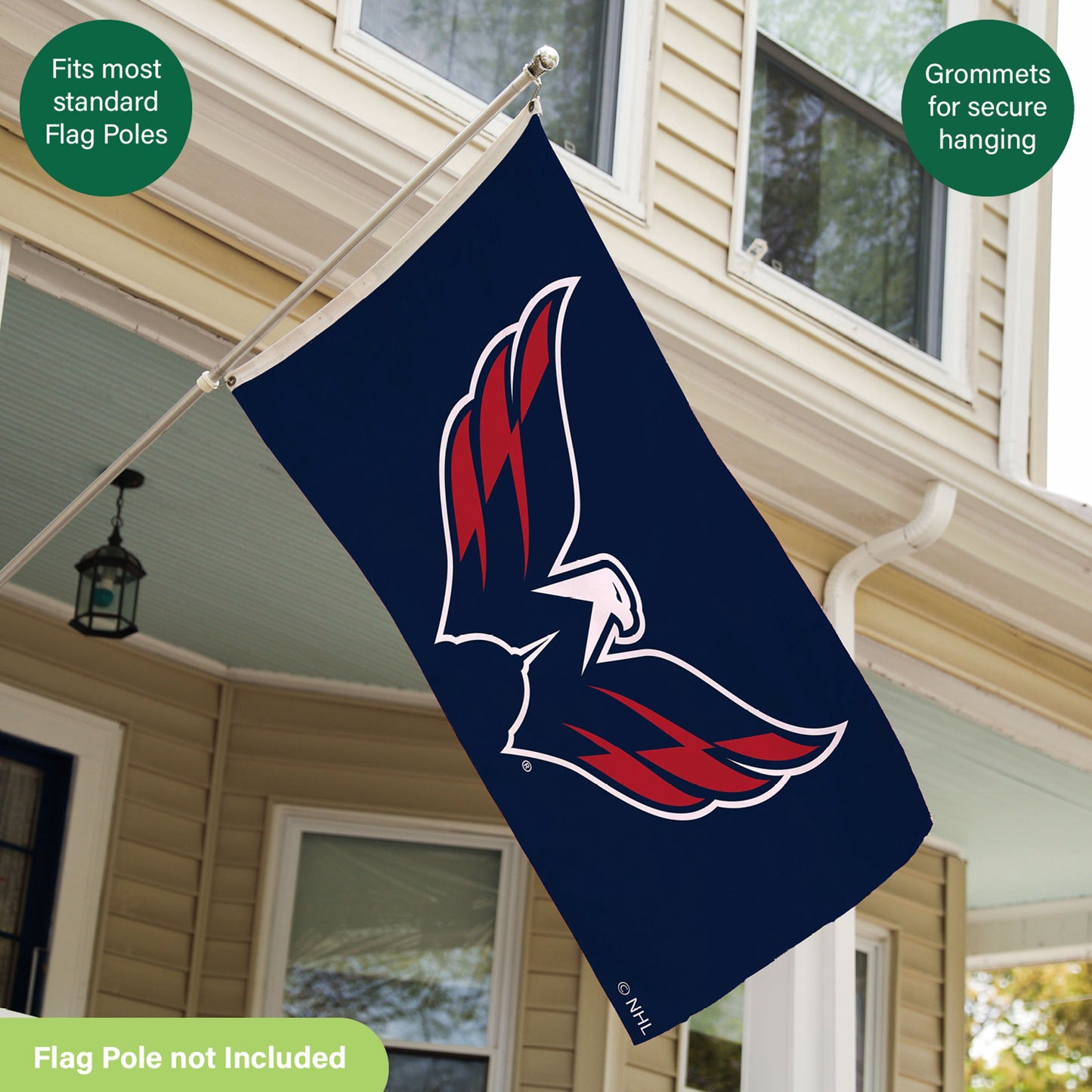 3'x5' Single Sided Flag w/ 2 Grommets, Washington Capitals