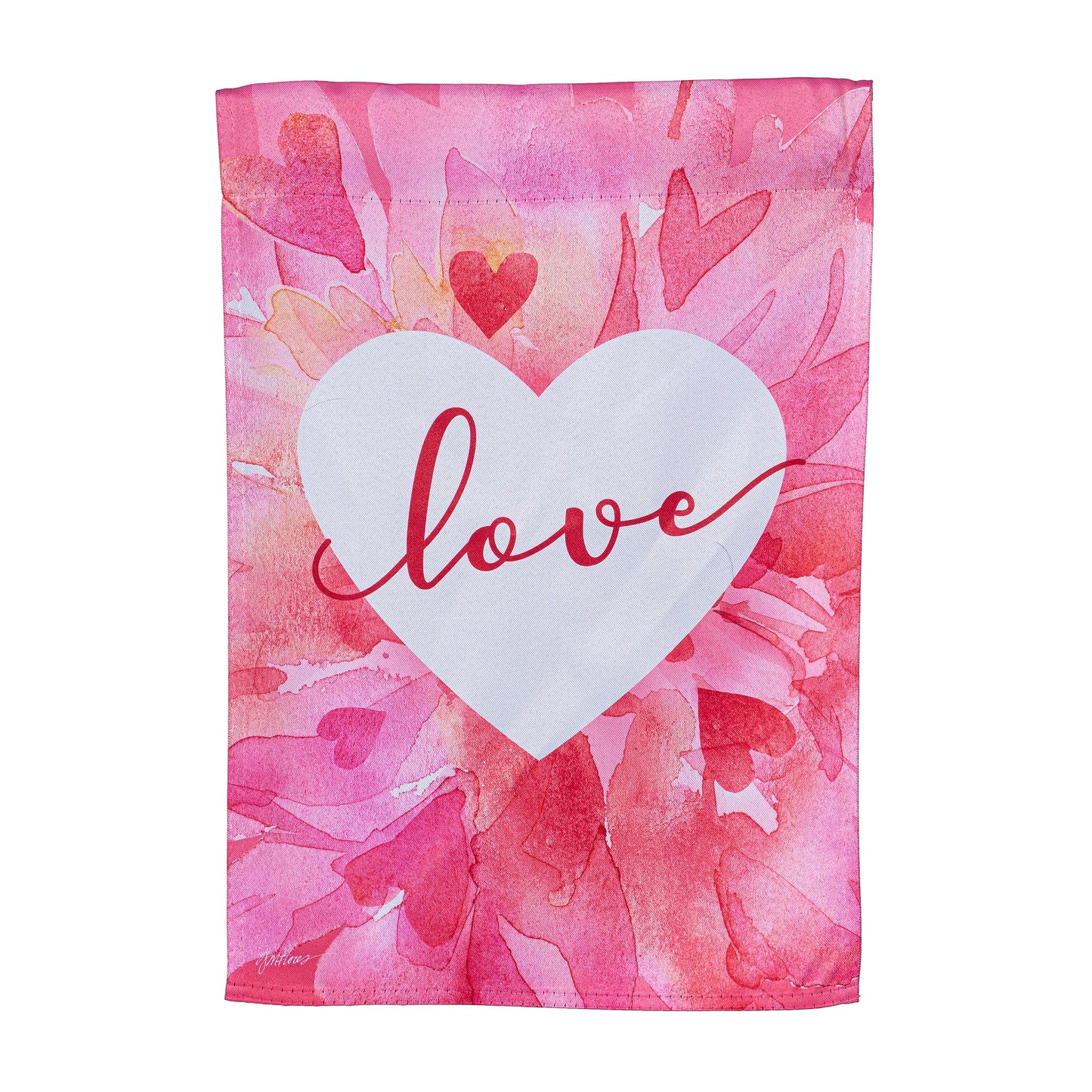 Petal Heart Valentine's Day Suede Garden Flag
