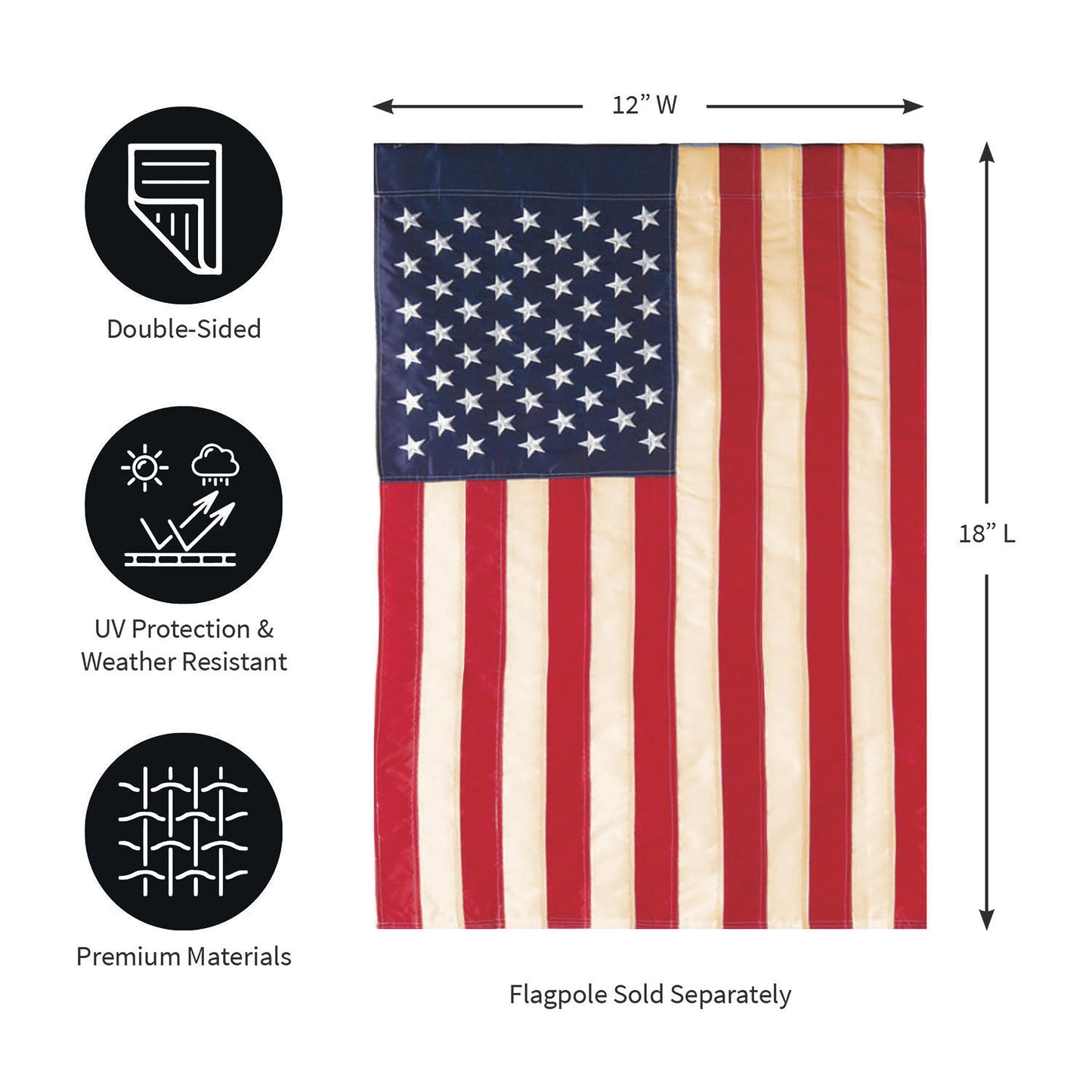 Tea Stained Patriotic American Flag