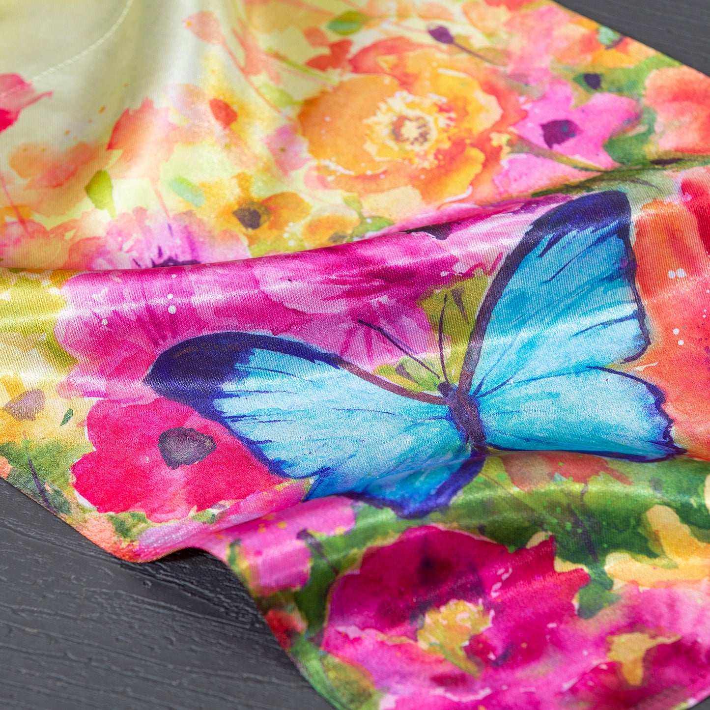 Butterfly Sunset Garden Lustre Flag