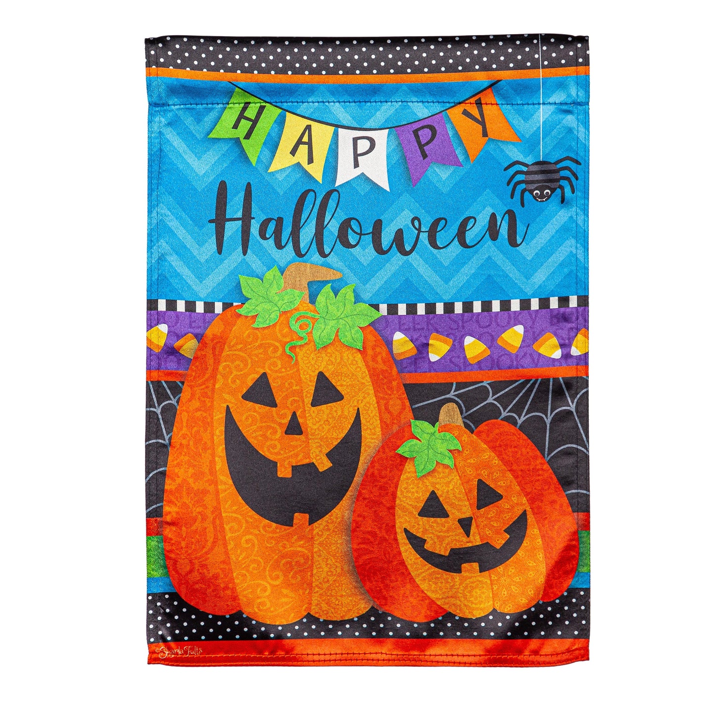 Halloween Greetings Garden Lustre Flag
