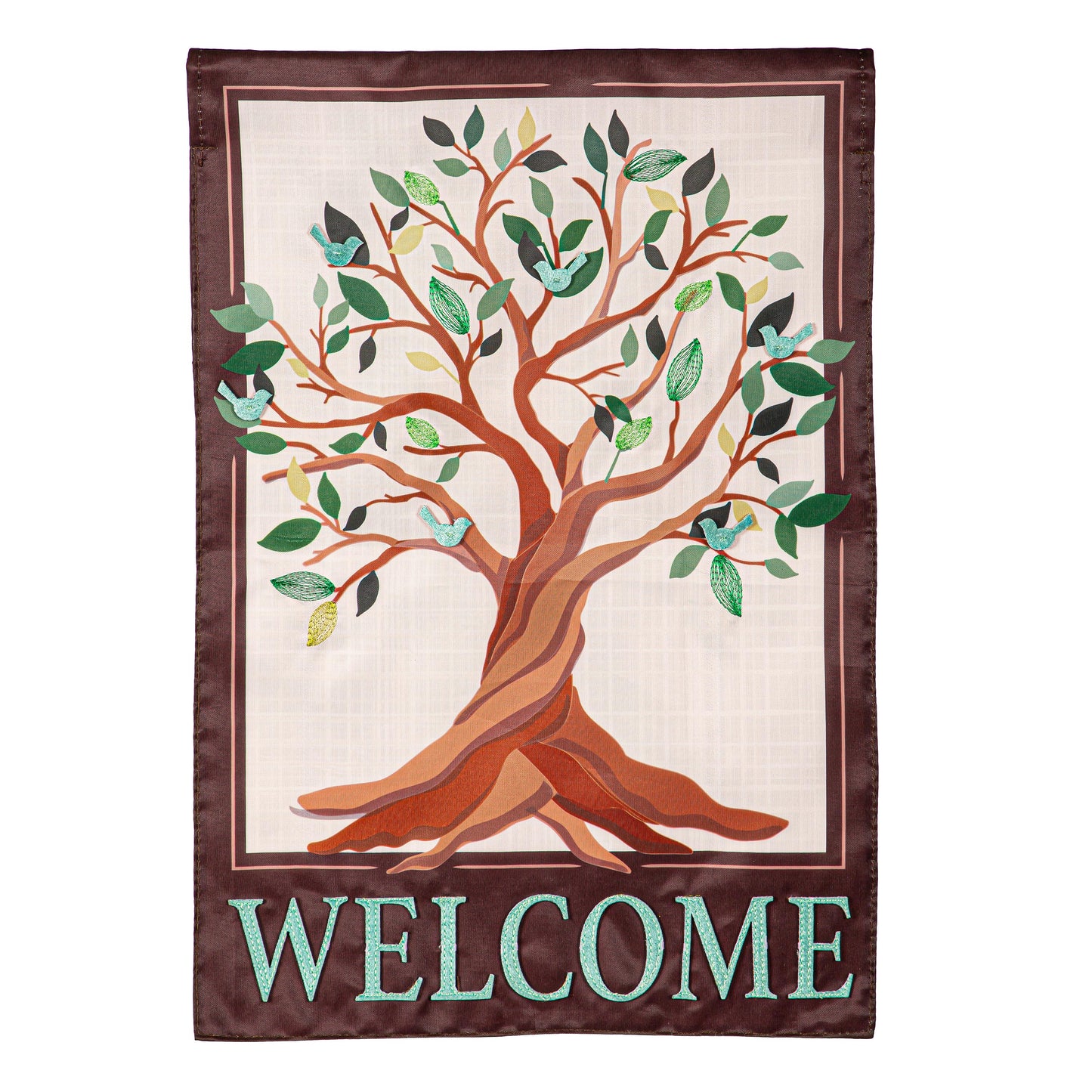 Tree of Life Applique Garden Flag