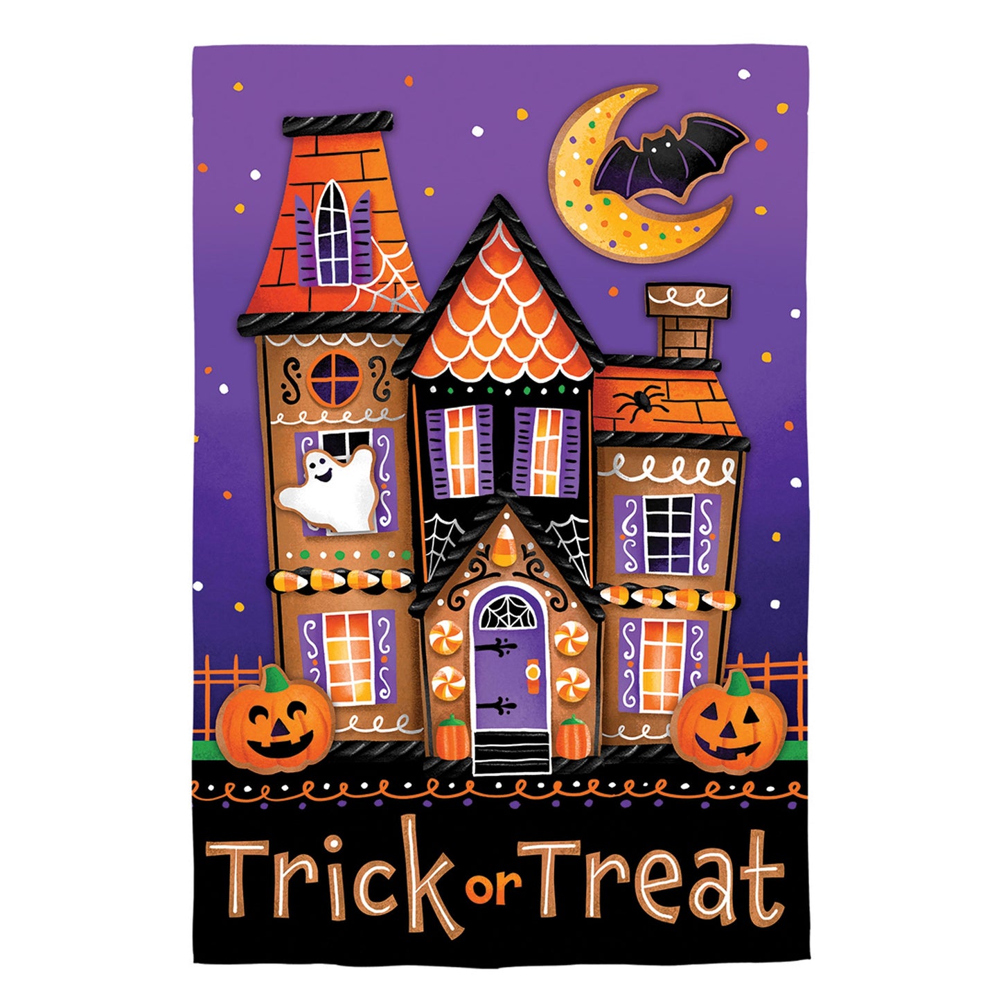 Trick or Sweets Lustre House Flag