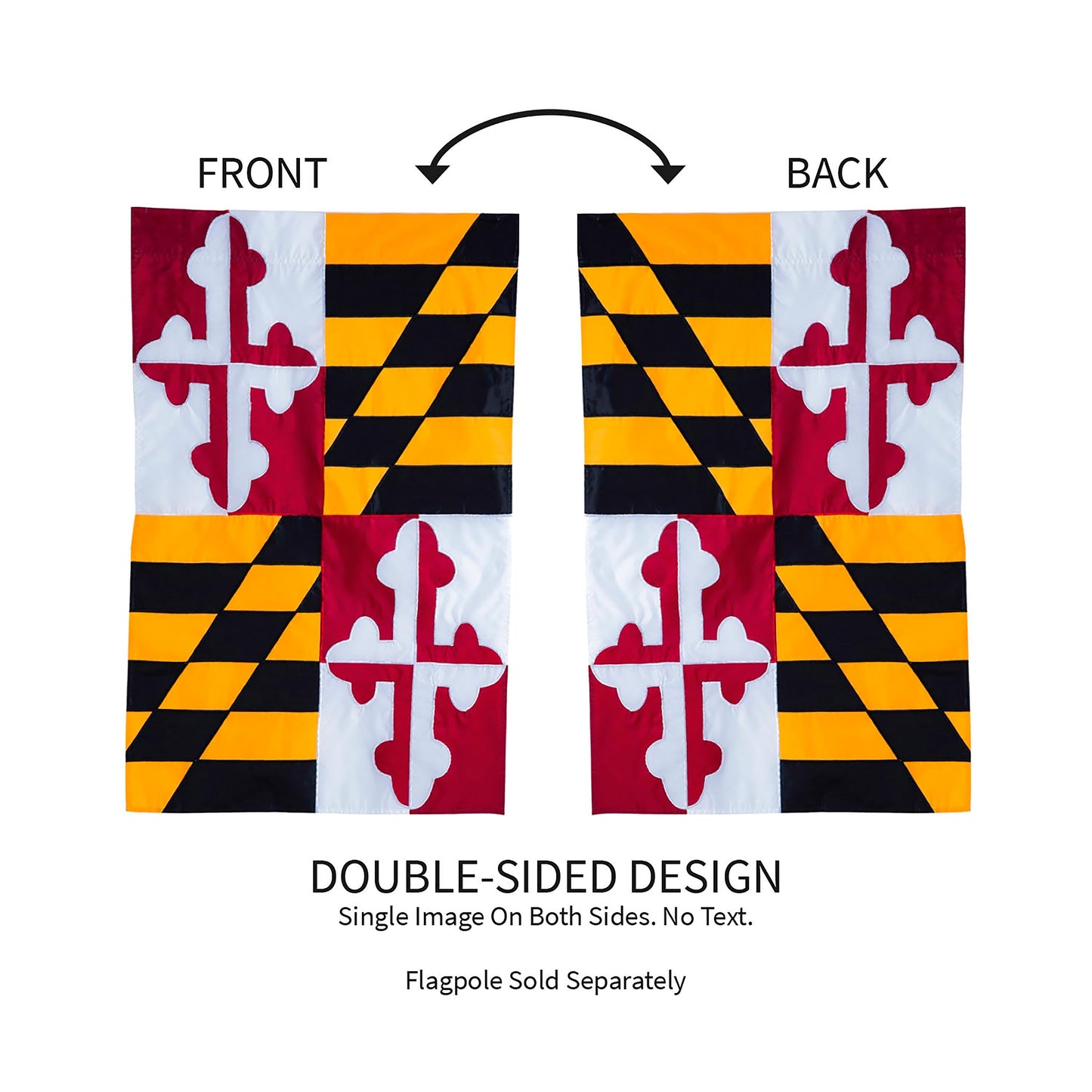 Maryland State Flag House Applique Flag