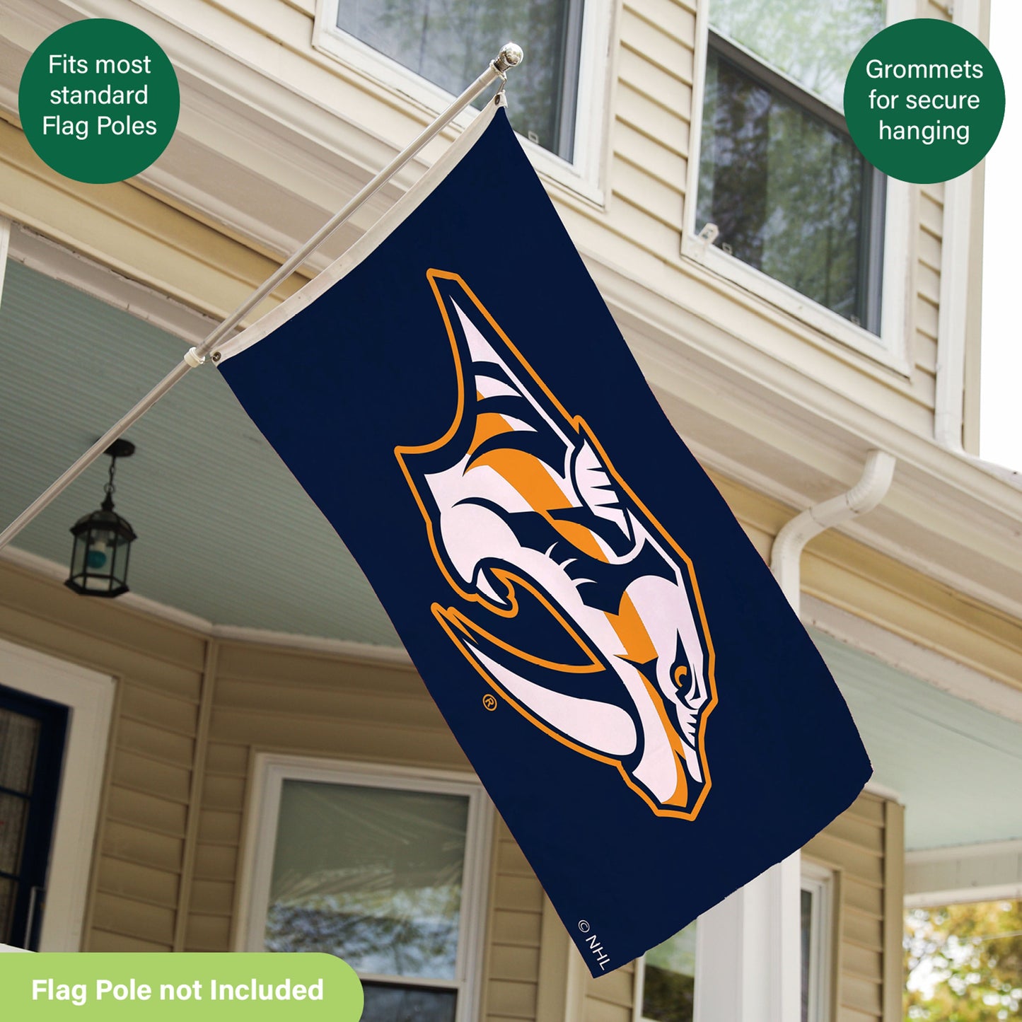 3'x5' Single Sided Flag w/ 2 Grommets, Nashville Predators
