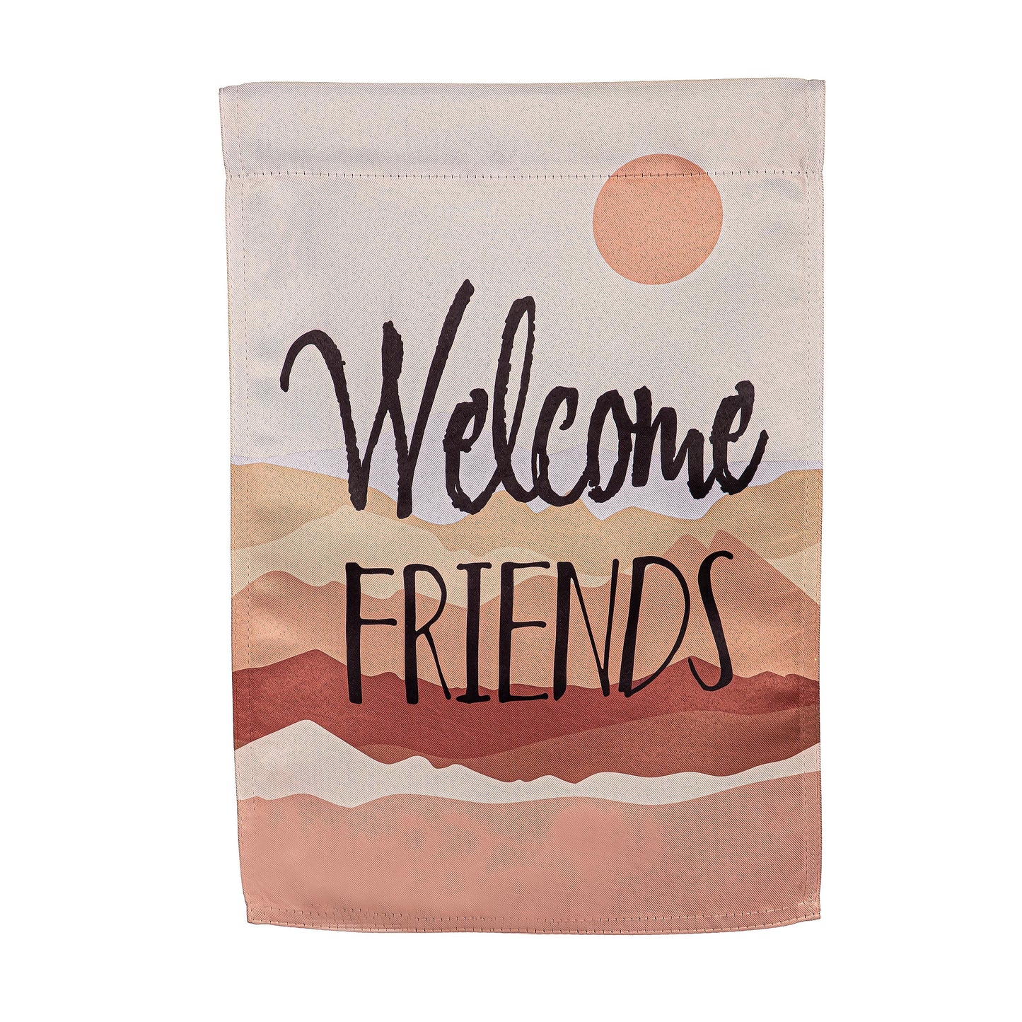 Friends Welcome Suede Garden Flag